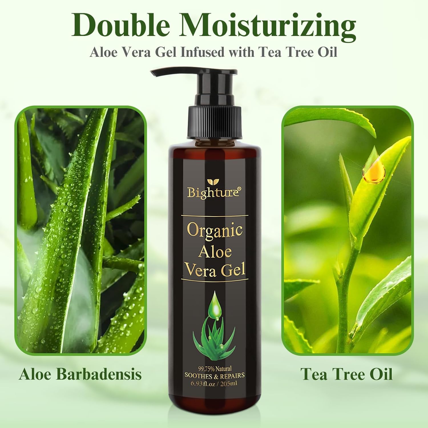 Soothing Aloe Vera Gel with Tea Tree Oil for Skin Hydration and Repair, 6.76 Fl Oz - Image 7