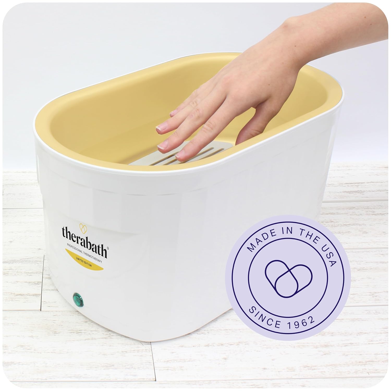Limited Edition White & Gold Therabath TB6 Paraffin Wax Bath 6 lb Capacity for Arthritis Relief - Image 6