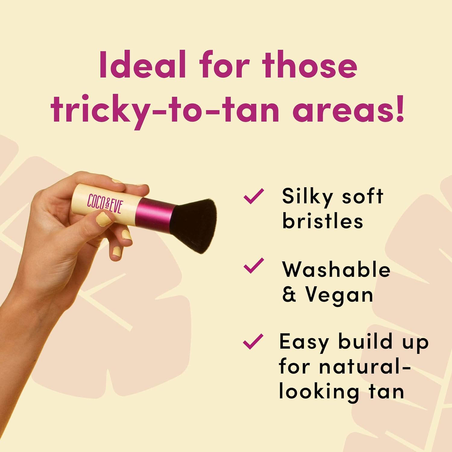 Coco & Eve Sunny Honey Bali Bronzing Bundle Medium - Natural Sunless Tan Mousse, Applicator Mitt, Kabuki Brush - Image 6