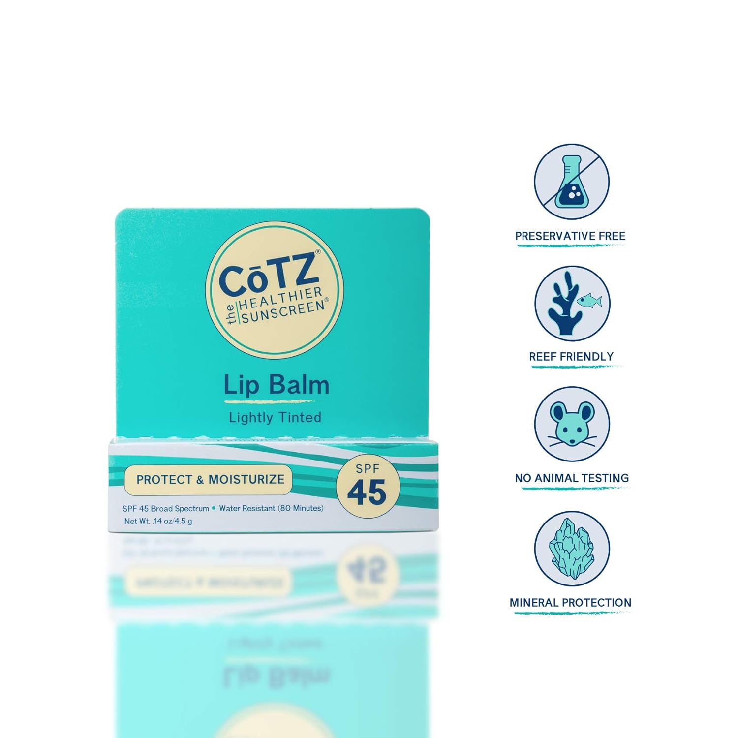 Cotz SPF 45 Broad Spectrum Lip Balm 0.14 Oz - Image 2