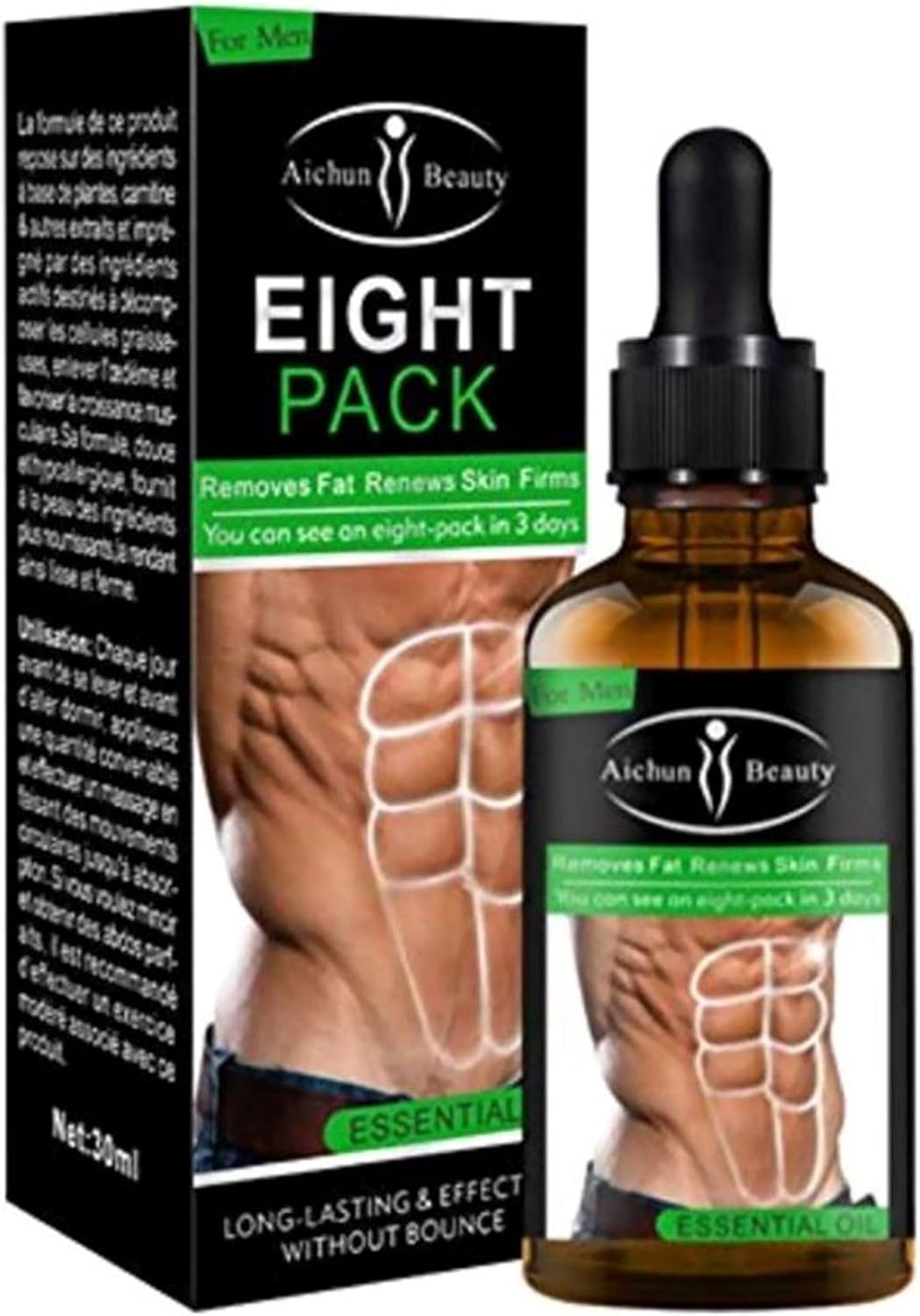 AICHUN BEAUTY 30ml Abdominal Essential Oil for Men Waist Slimming Muscle Fat Removal - Image 3
