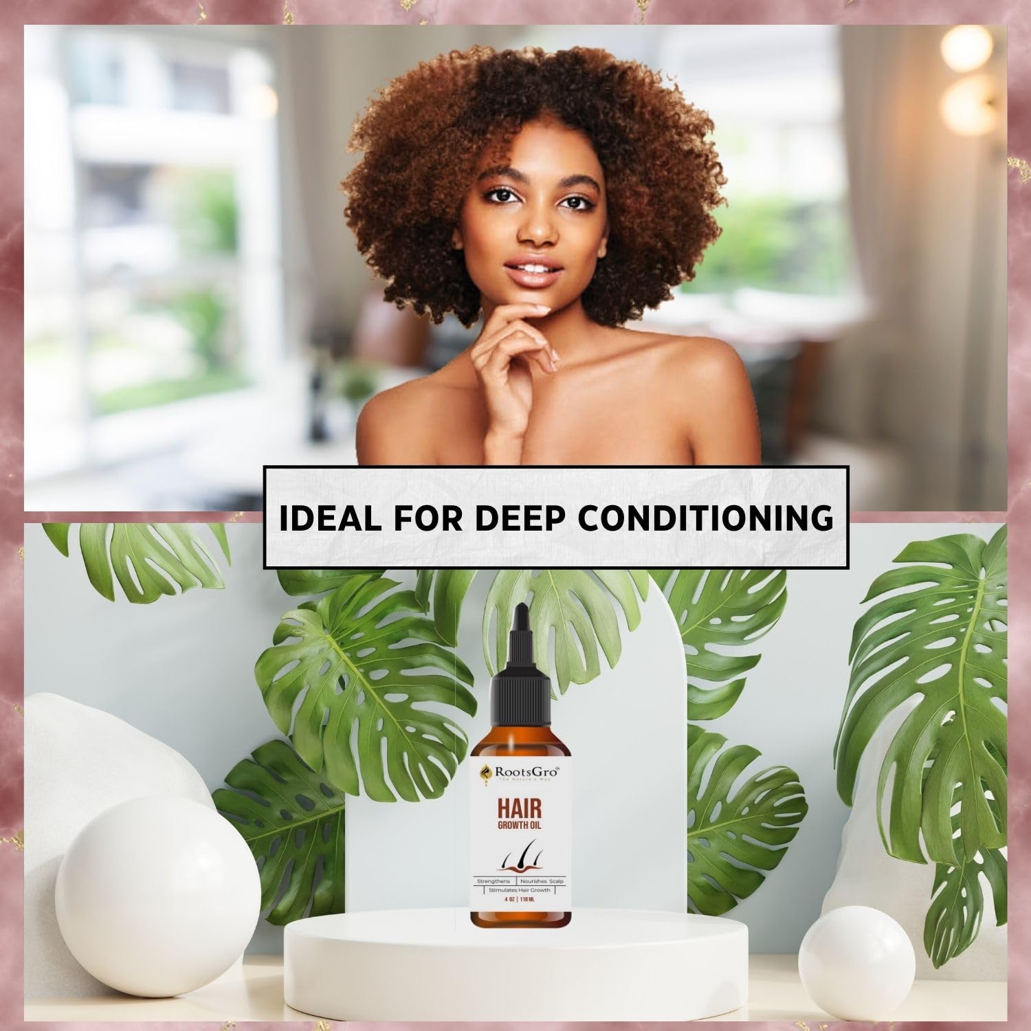 Nourishing 4 Oz Hair Oil Blend with 30 Essential Oils Including Rosemary Olive Jojoba - Image 6