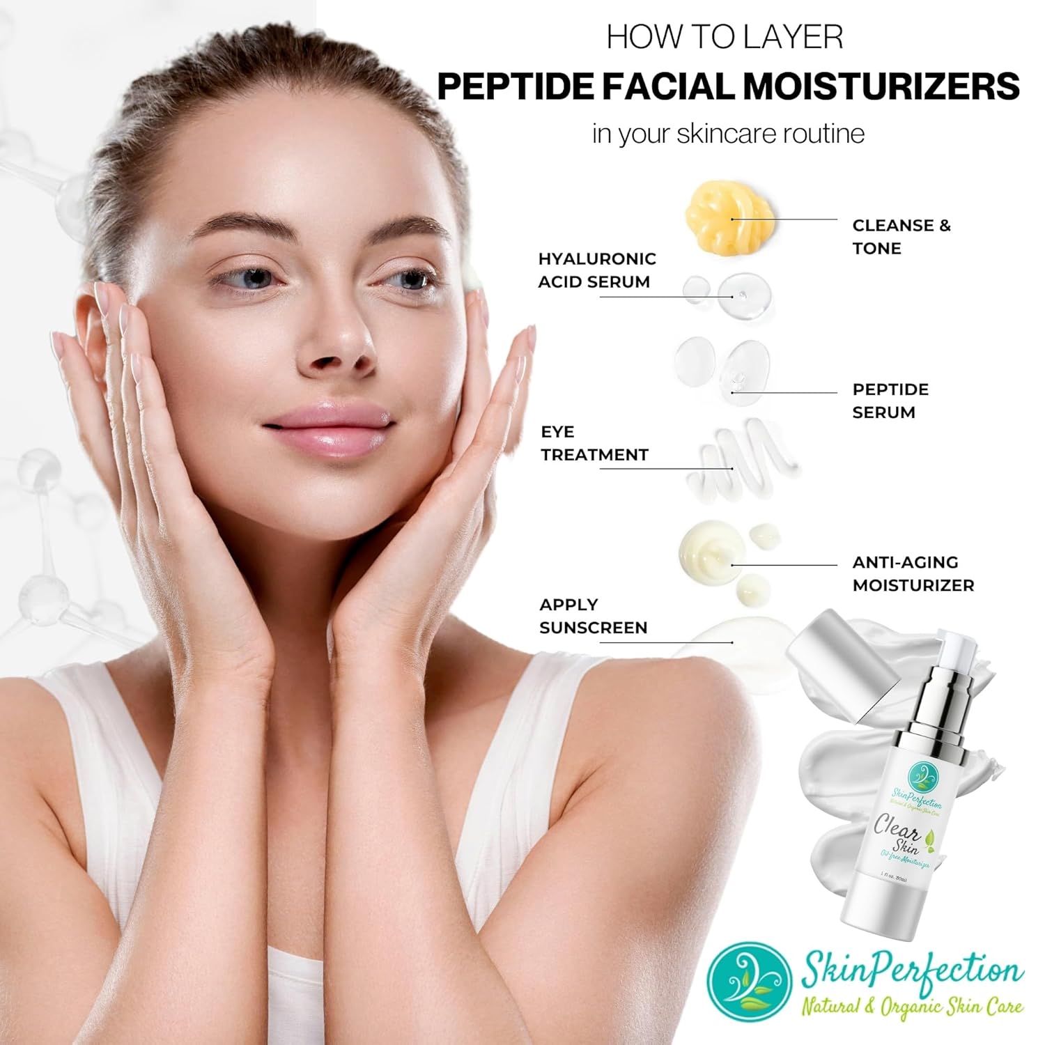 Skin Perfection Clear Skin Oil Free Facial Moisturizer Non-greasy Formula Great for Oily Hydration with Hyaluronic Acid Calming Vitamin B5 Light Gel with Hyaluronic Acid - Image 9