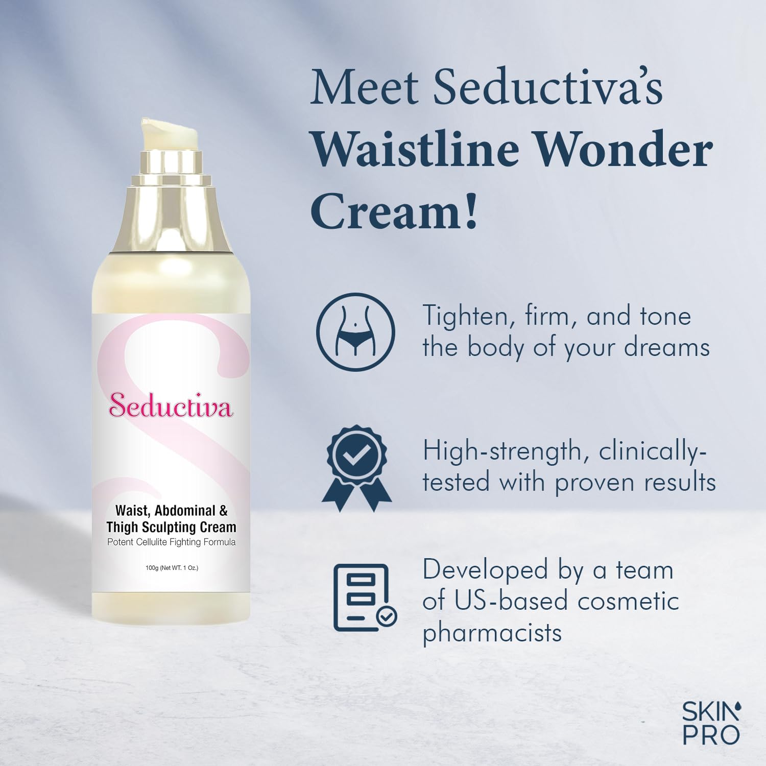 Seductiva 1 oz Cellulite Fighting Lotion Skin Firming Fat Burning Body Cream - Image 2