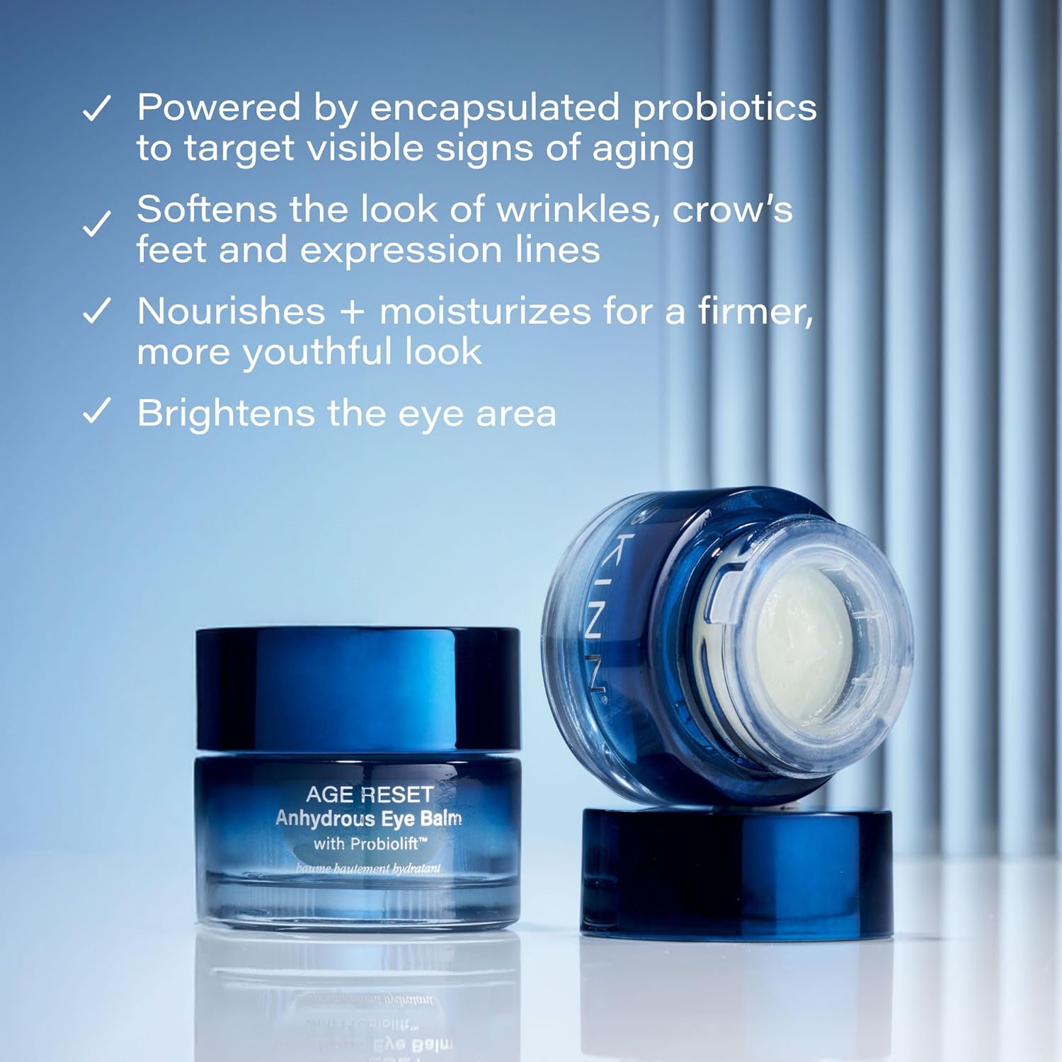 SKINN Age Reset Anhydrous Eye Balm with Probiolift - Firming Overnight Eye Balm Reduces Fine Lines, Wrinkles & Dark Circles - Anti-Aging Night Moisturizer with Probiotics Firms Skin - Image 3