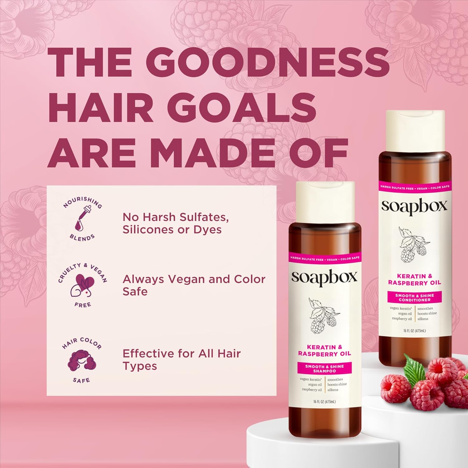 Soapbox Shine Boosting Keratin Conditioner with Argan Oil, 16oz Bottles, 3-Pack, Vegan Formula - Image 6