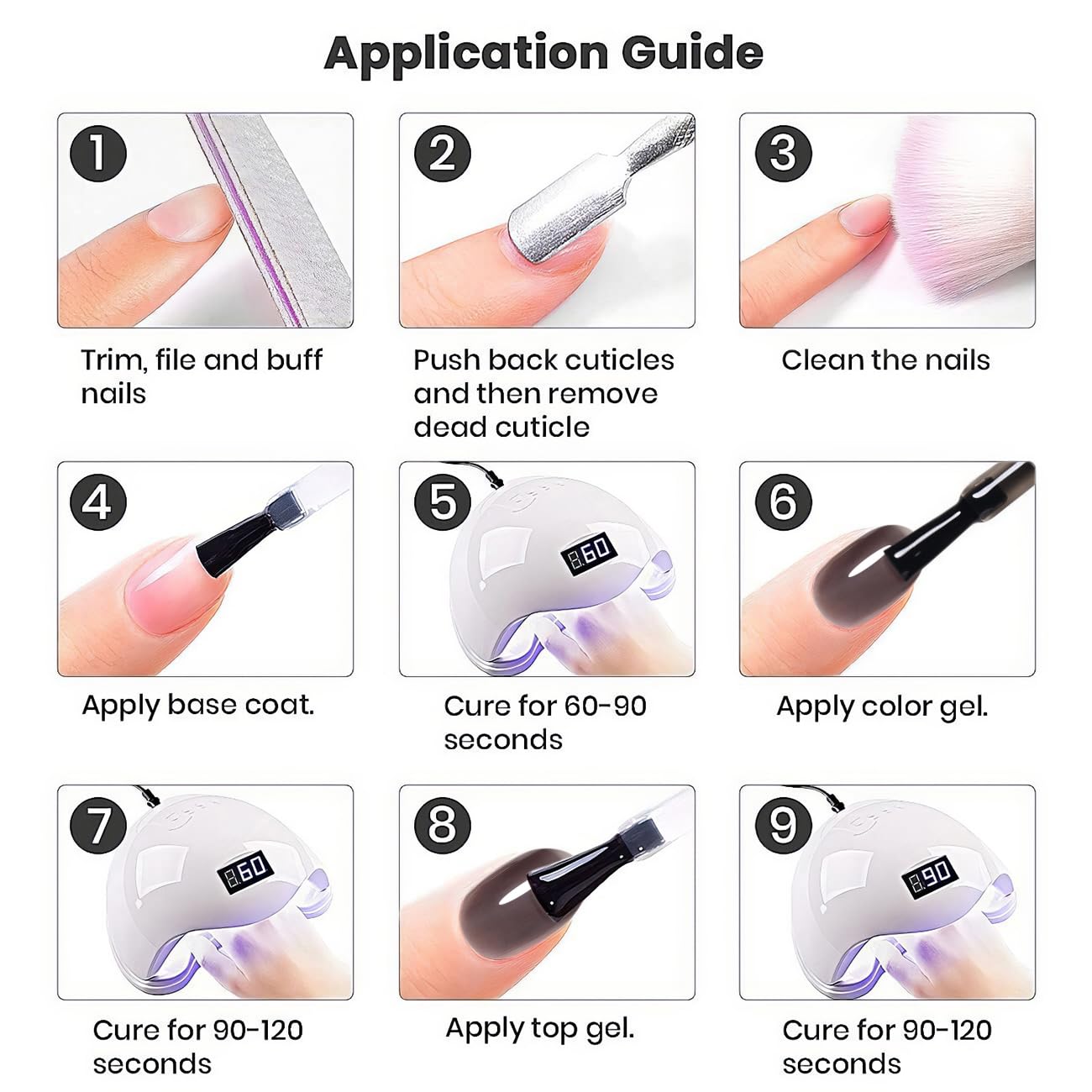 RARJSM Jelly Black Nude Gel Nail Polish Sheer Black Clear Glass Gel Polish Neutral Transparent Crystal Colors Nail Gel Polish 15ml Single Bottle Soak off UV LED Cured for Home Salon DIY Manicure - Image 8
