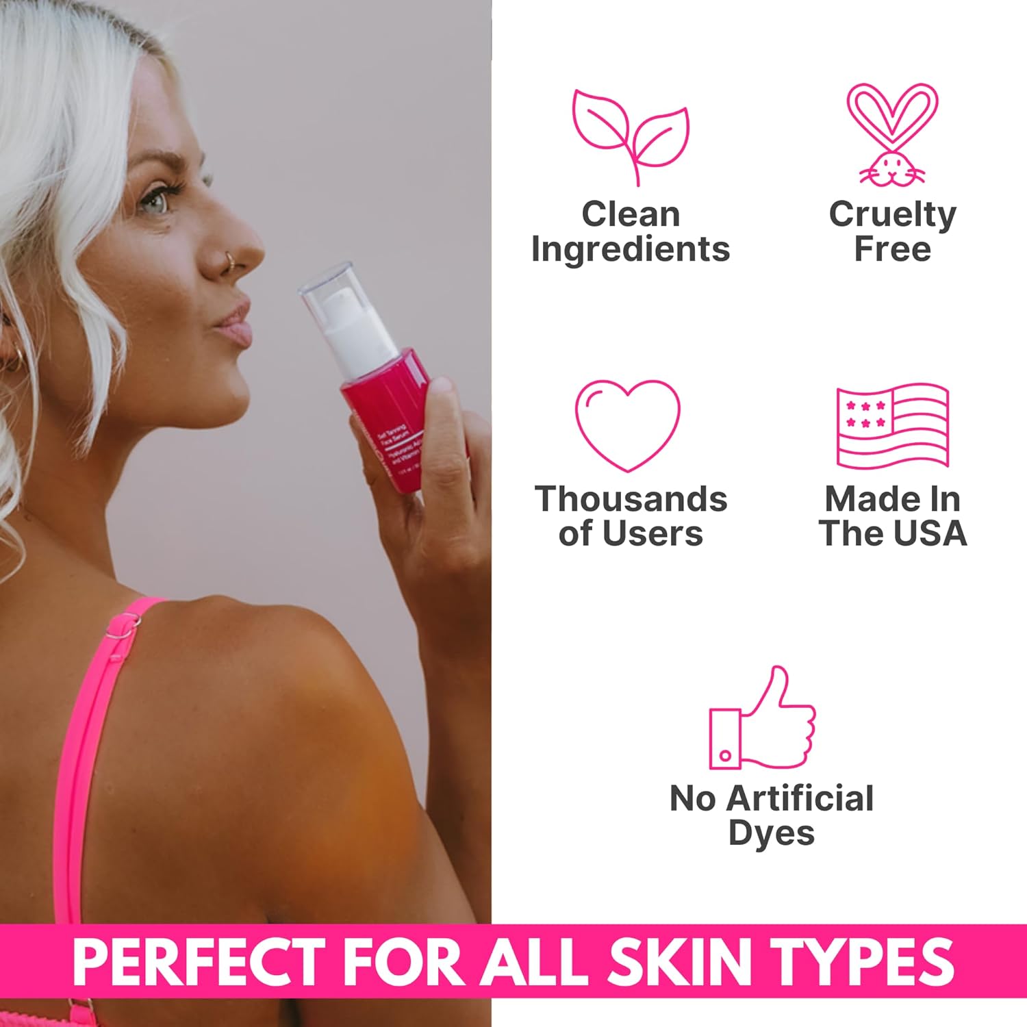 Tanceuticals Dark Self Tanning Face Serum 1 oz Hydrating with Vitamin C Hyaluronic Acid - Image 6