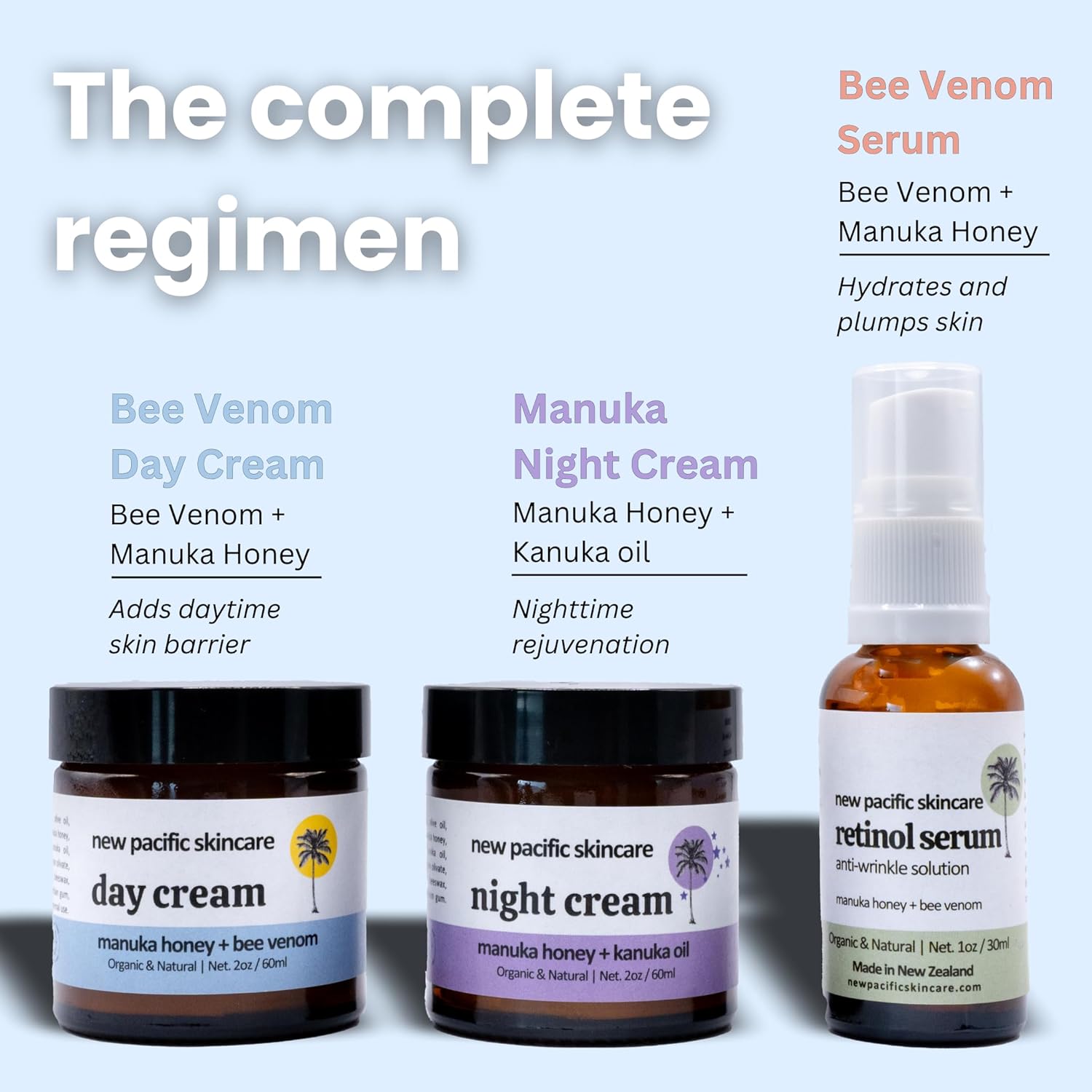 Organic Bee Venom + Manuka Day Barrier Face Moisturizer | Hydrating, Anti-Wrinkle, Collagen Booster | 2.5 month supply, 2oz/60ml | Made in New Zealand - Image 7