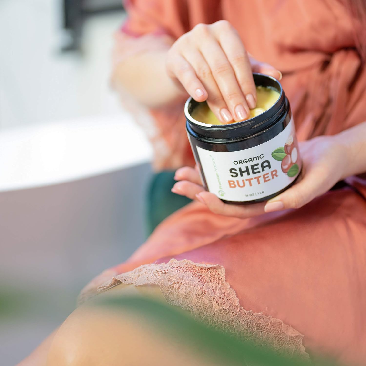 Premium Nature Organic Shea Butter - Pure & Raw Virgin Unrefined Body Butter - Dry Skin Care, Scar & Stretch Mark Cream, 16 oz - Image 4