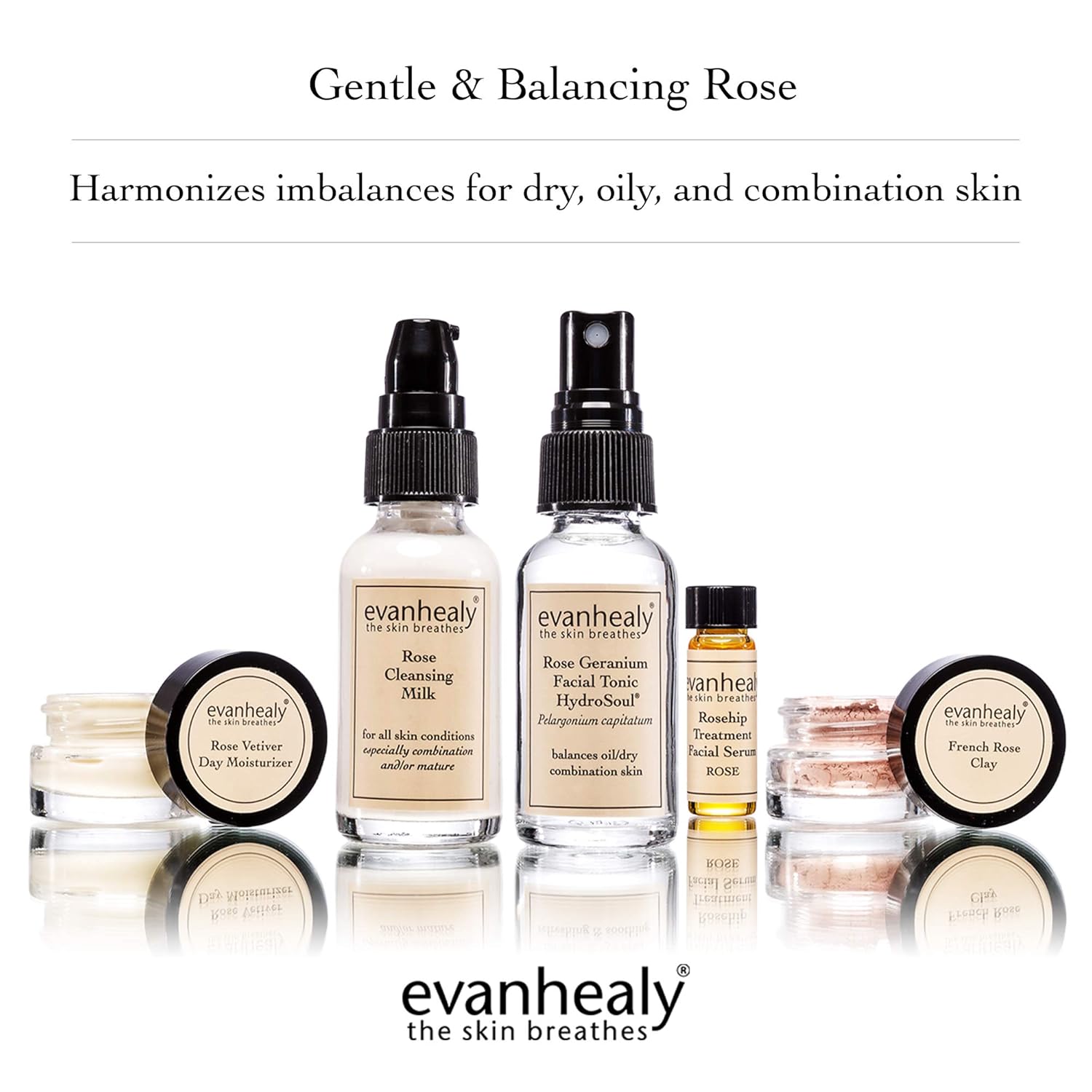 Evanhealy Rose Balancing Ritual 5 Piece Travel Skincare Kit for Combination Skin - Image 4