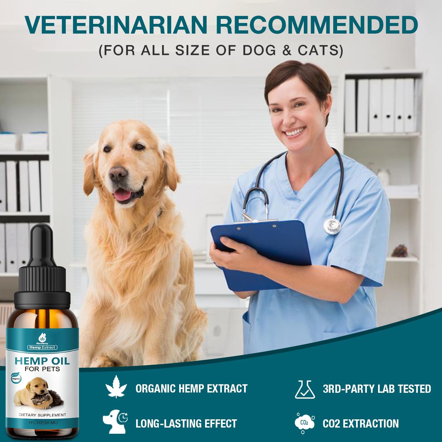 3 Pack Organic Pet Hemp Oil Natural Calming for Dog Cat Anxiety Pain Relief - Image 6