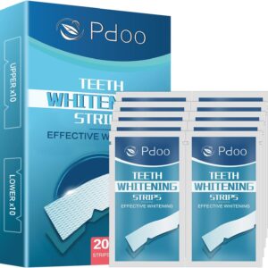 Teeth Whitening Strips - 20 Whitening Strips for Teeth Sensitive, Professional, Fast Remove Smoking, Coffee, Wine Stains, Teeth Whitening Kit Pack of 10 Non-Slip Strips Treatments