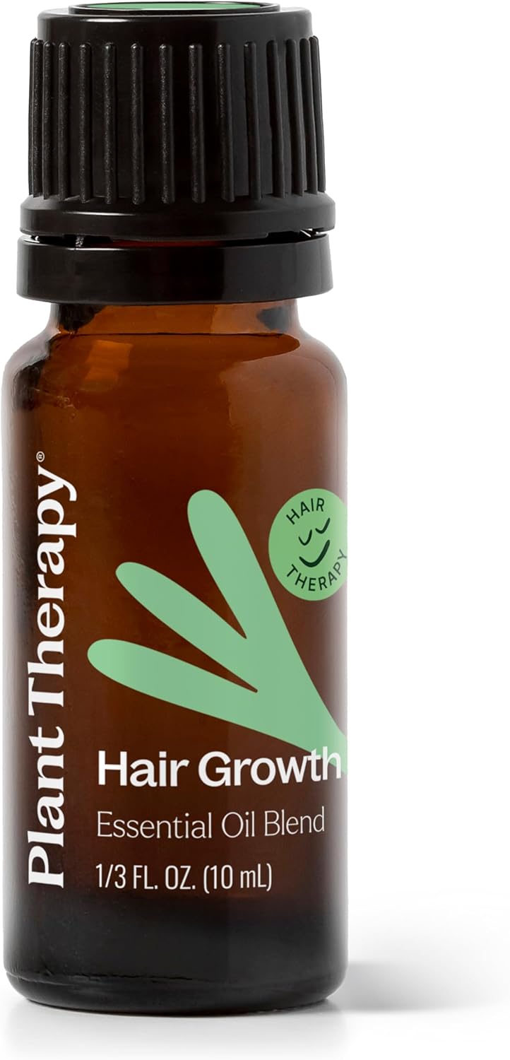 Plant Therapy Hair Therapy Essential Oil Blend 10 mL (1/3 oz) Strengthen, Repair and Grow Hair, 100% Pure, Undiluted, Essential Oil Blend