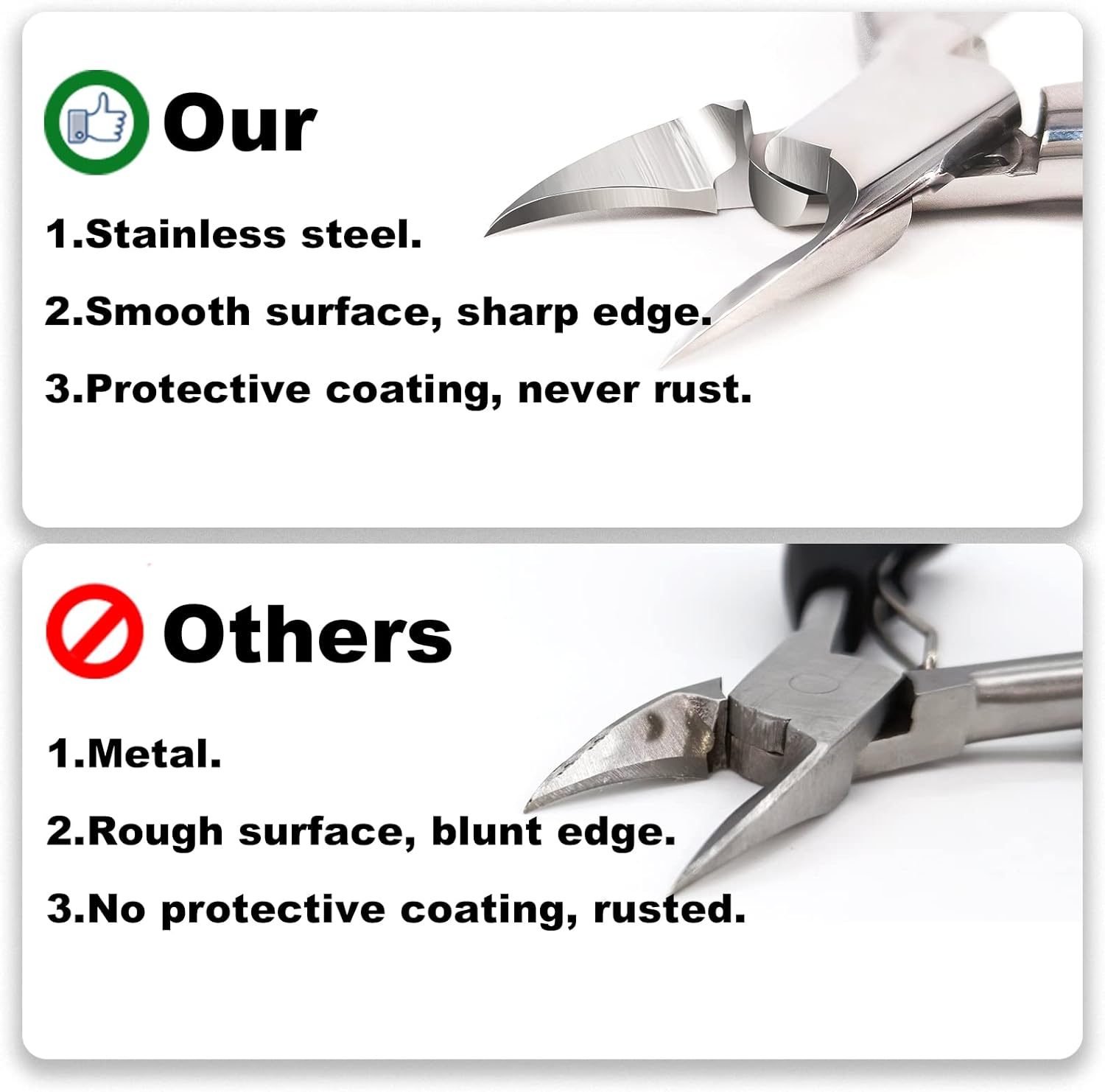 Podiatrist Toenail Clippers for Ingrown&Thick Toenails, alicates para uñas de pies, Luxury Wooden Handle Nail Clippers, Professional Toenail Cutter for Seniors, Men, Women - Image 2