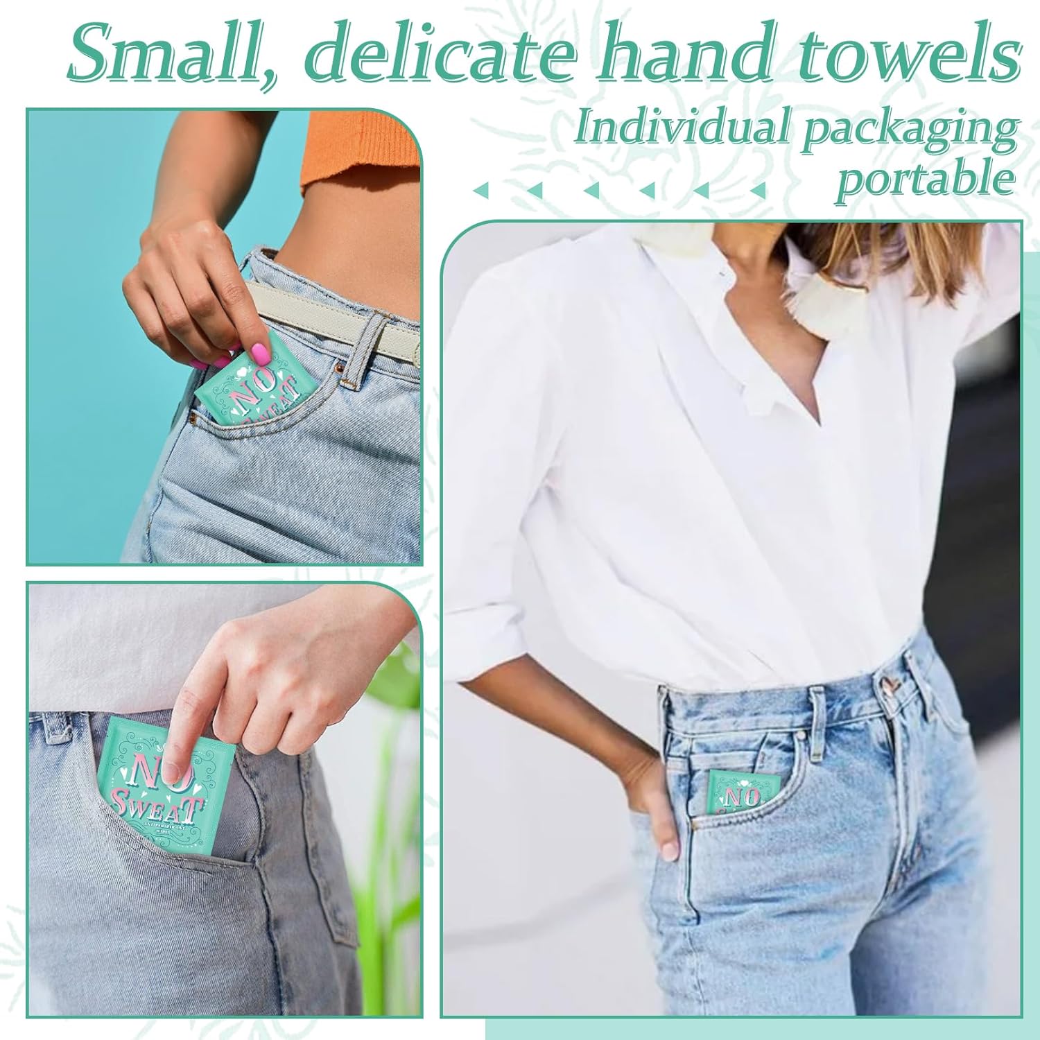 Body Wipes 50 pieces of Antiperspirant deodorant Wipes And Travel Deodorant Individually Wrap Hypoallergenic Mini Deodorant Underarm Sweating And Travel To Clean Skin For Female Male Teenagers - Image 6