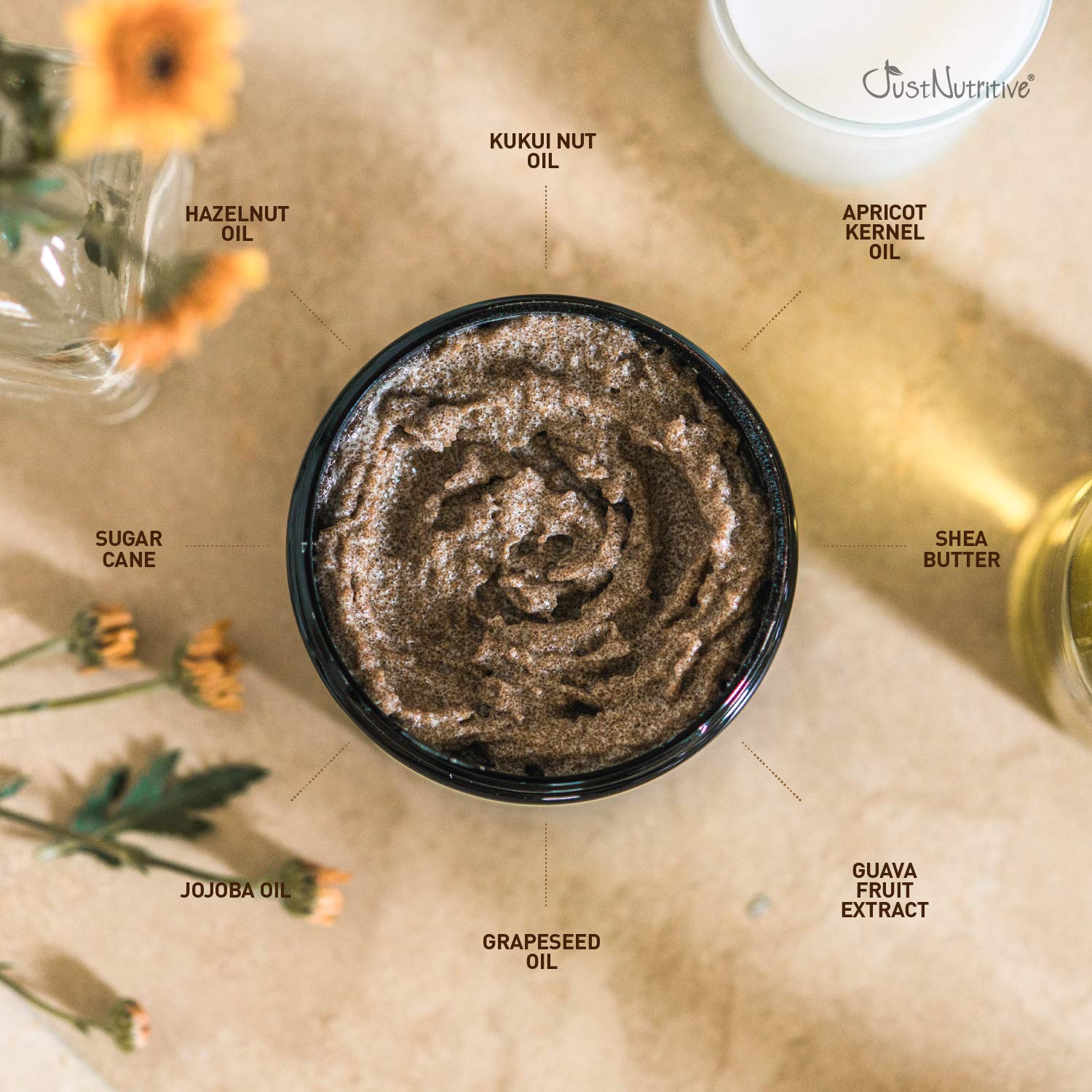 Turbinado Brown Sugar Body Scrub | Best Scrub for All Skin Types | Perfect polished skin delivered by 14 of nature’s best exfoliator and moisturizers (8 Oz.)
