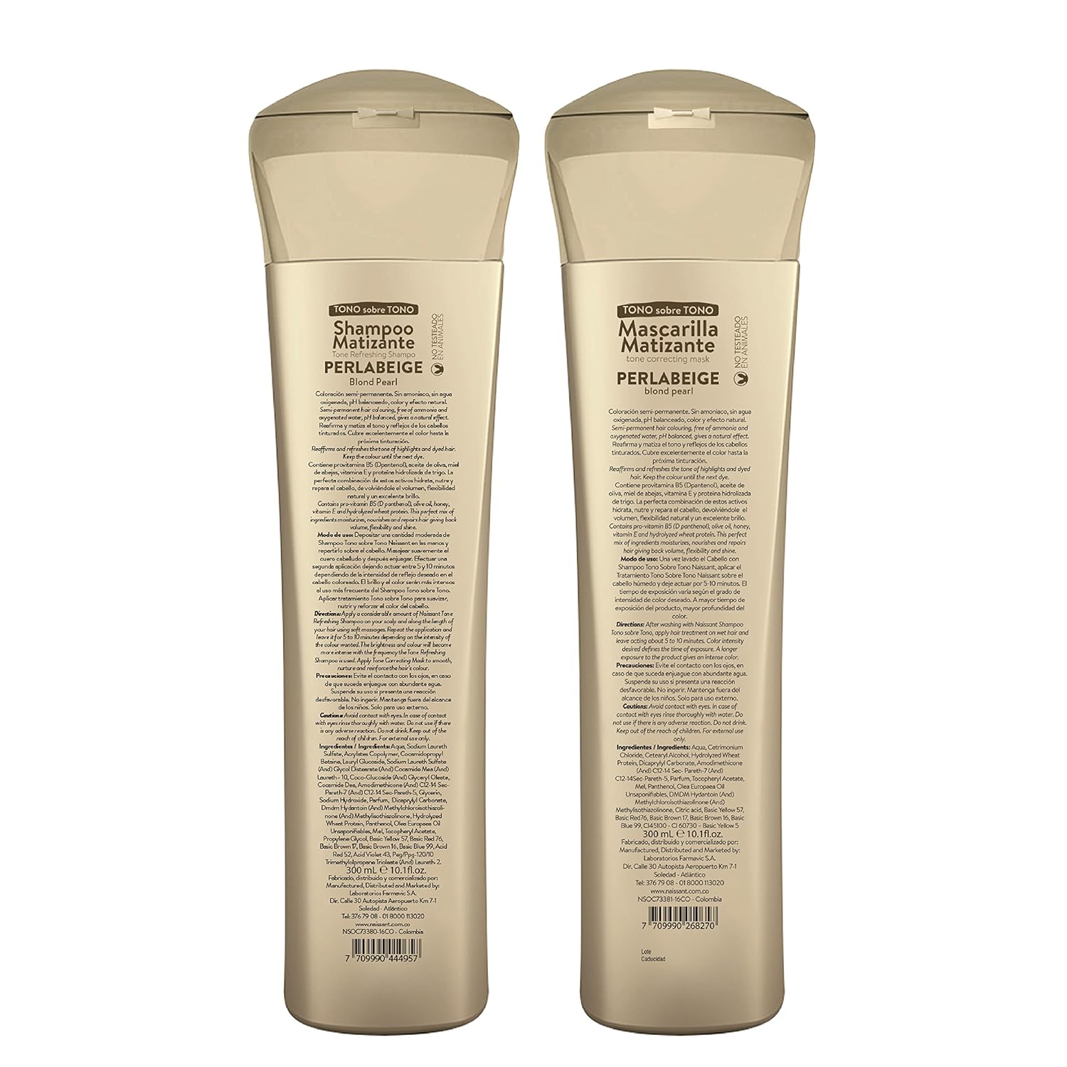 naissant Set Treatment Mask and Argan Oil. Color Care,Hair Intensifier and Damage Repair. Without Salt and Parabens for Blonde Hair (Perla Beige) - Image 2
