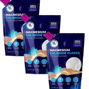 Dead Sea Magnesium Flakes Bath Salts - Superior Alternative to Epsom Salt - Premium Mineral Supplements for Muscle Relief, Aches - Raw and Pure Sourced Natural Salts, Relaxing Bath Foot Soak (15 Lb.)
