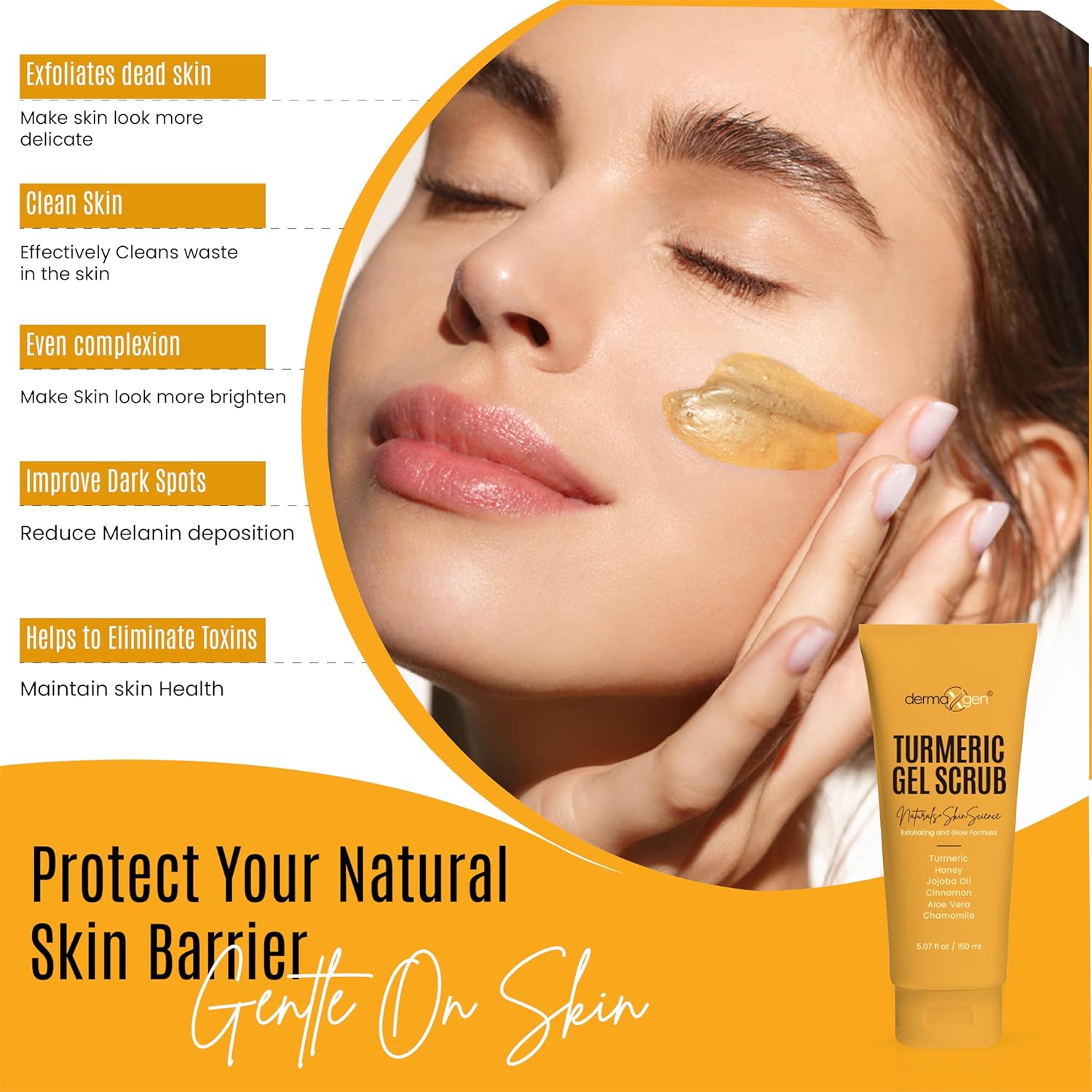 Turmeric Gel Scrub โ Exfoliate, Brighten, and Refresh Your Skin with Turmeric. Achieve a Smooth, Radiant Complexion by Removing Dead Skin Cells and Impurities for a Natural Glow - Image 9