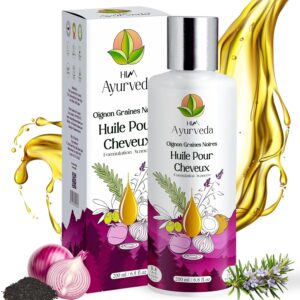 Advanced Onion Black Seed Hair Oil with Rosemary | Red onion Hair Oil for Stronger Hair| Infused with 25+ Herbs, Onion & Black Seed | SLS & Paraben Free | 200ML | (pack of 1)