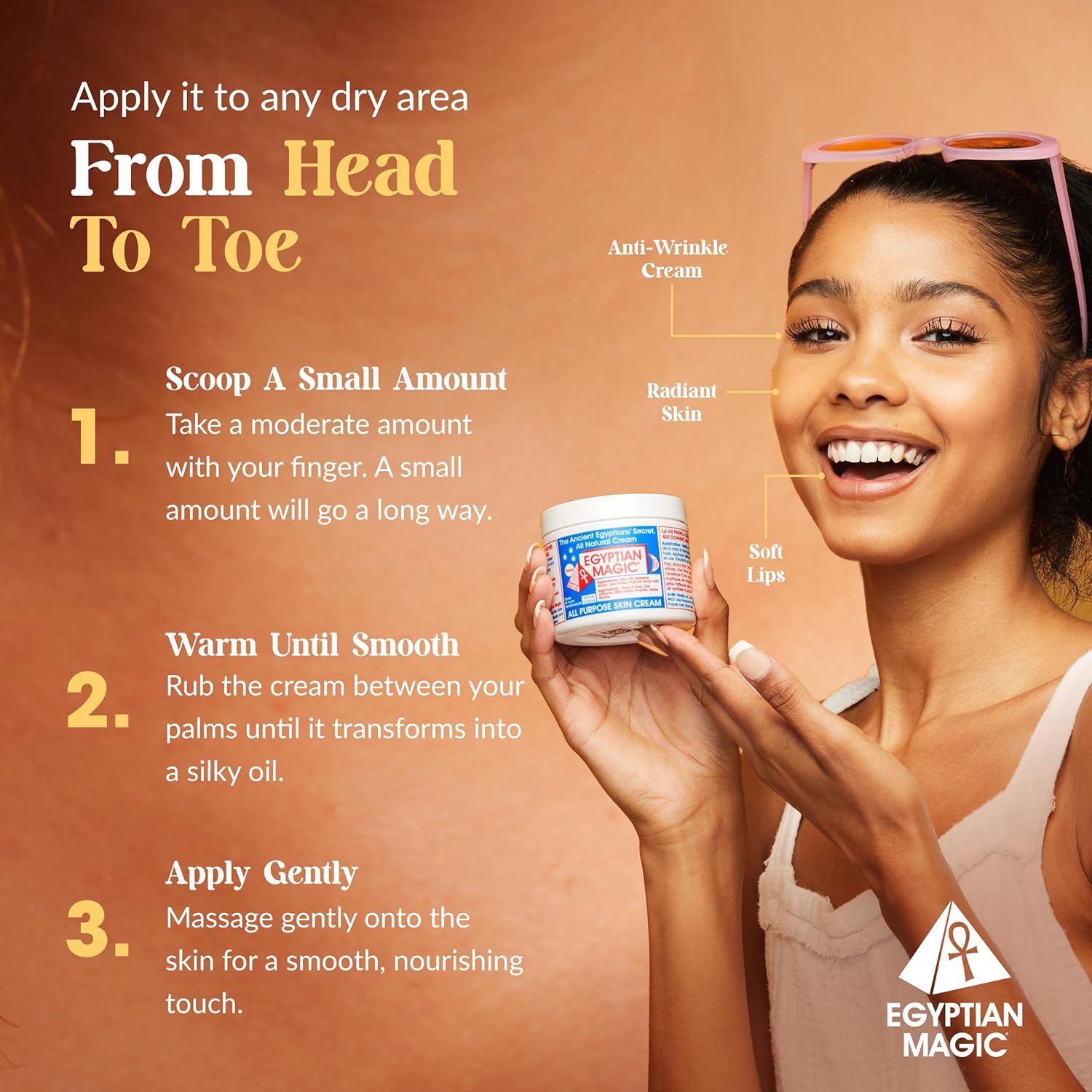 Egyptian Magic - All Purpose Face, Body, and Dry Skin Moisturizing Cream, Skin Protectant for Women & Men, Eczema Care Healing Balm, Scar Treatment, Stretch Marks, and Tattoo Aftercare, 2oz Jar - Image 4