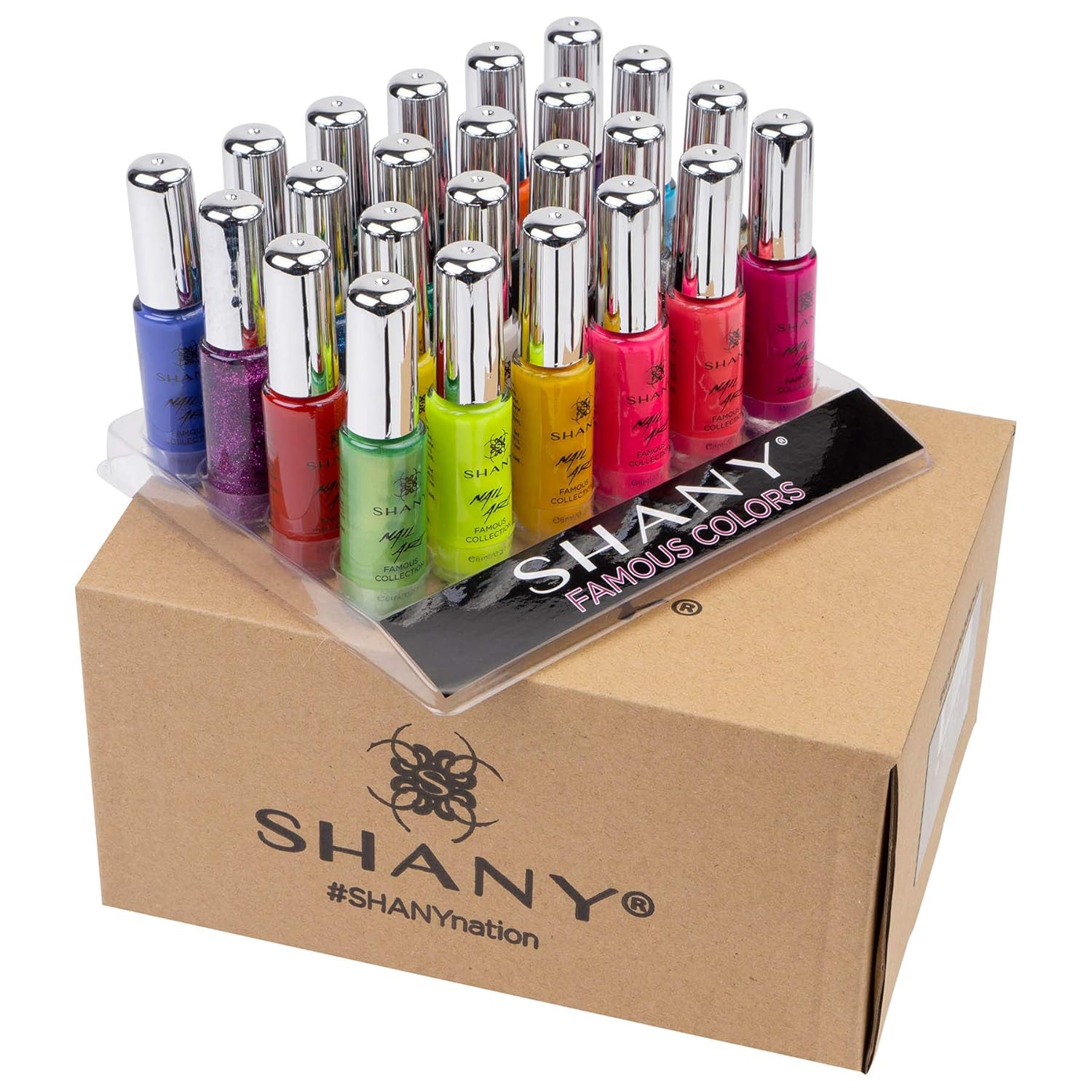 SHANY 24 Color Nail Art Glitter Metallic Neon Matte Polish Set - Image 2