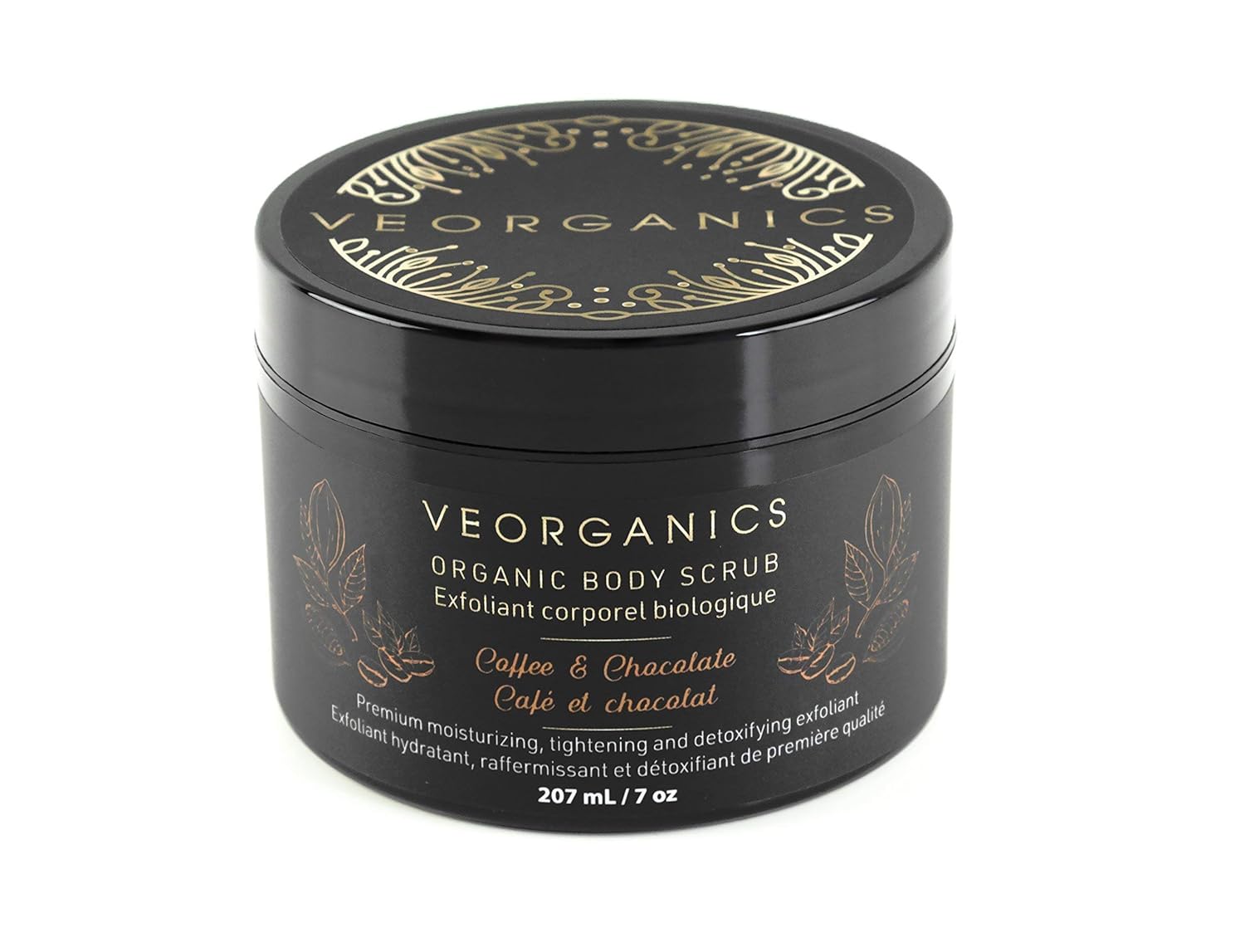 VeOrganics Organic Coffee and Chocolate Body Scrub 8 oz Hydrating Exfoliant for Skin - Image 5