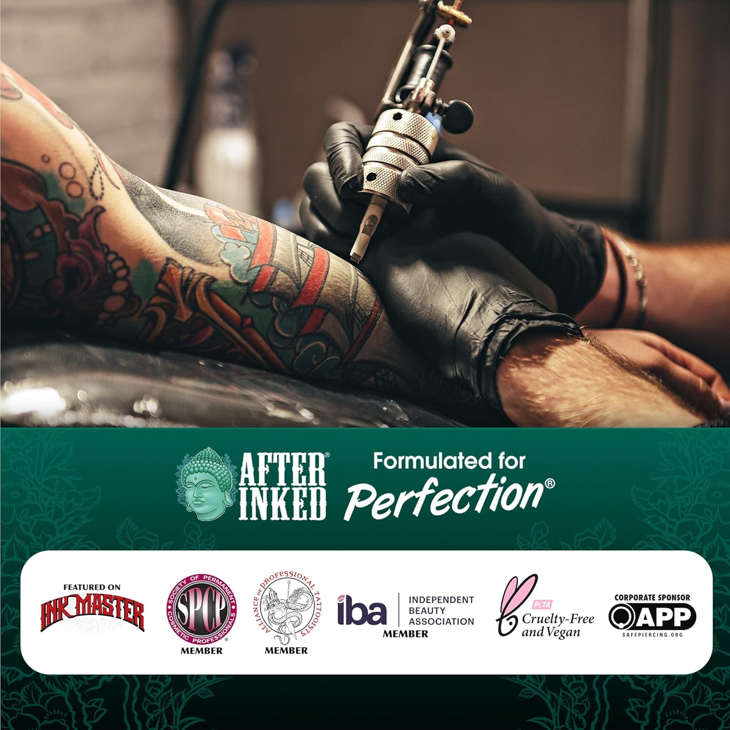 After Inked Tattoo Aftercare Lotion – Tattoo Moisturizing Balm, As Seen on INK MASTER – Hydrating Cream with Grape Seed Oil, Skin Nourishment & Daily Maintenance, Reclosable Pillow Pack (50-Pack), 7ml - Image 4