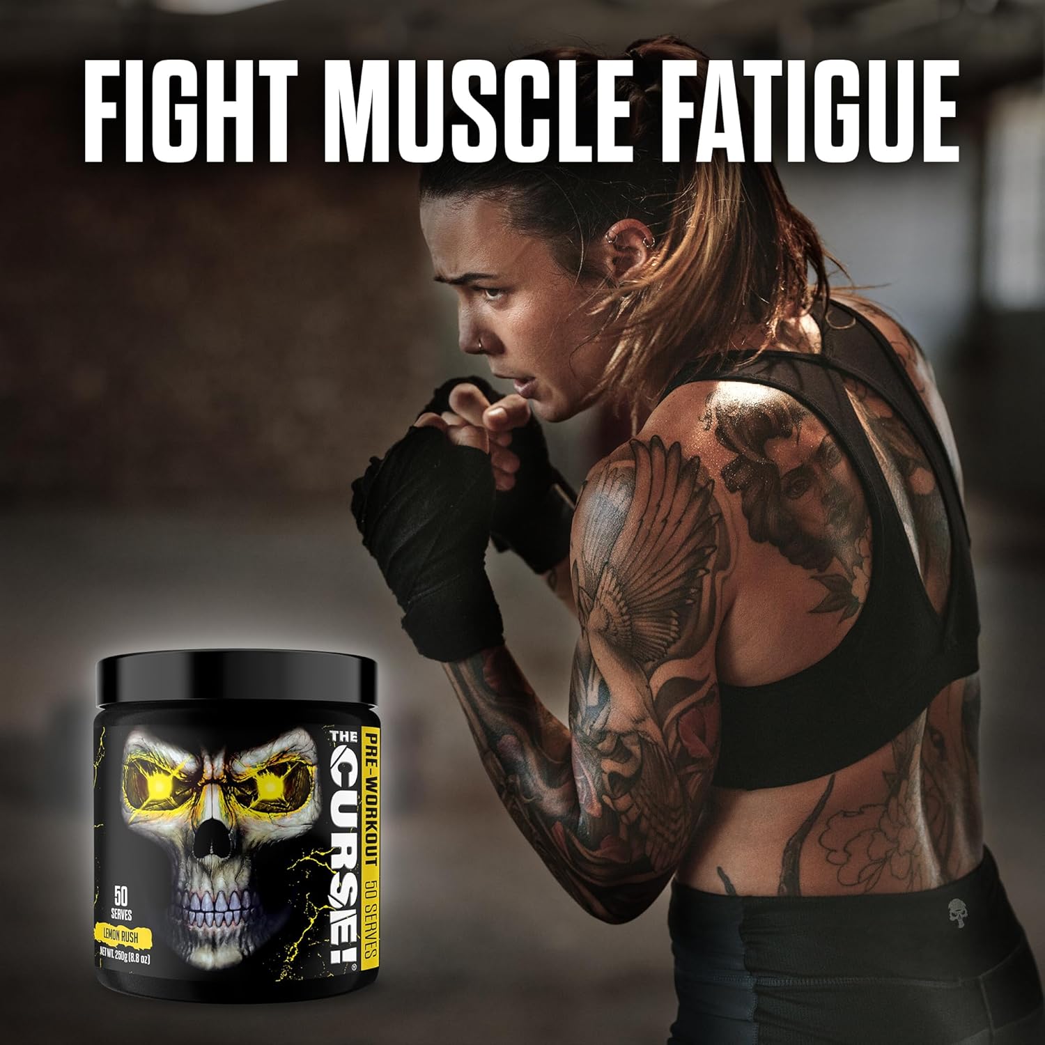 JNX SPORTS The Curse Pre-Workout Powder Lemon Rush 50 Servings for Men and Women - Image 5