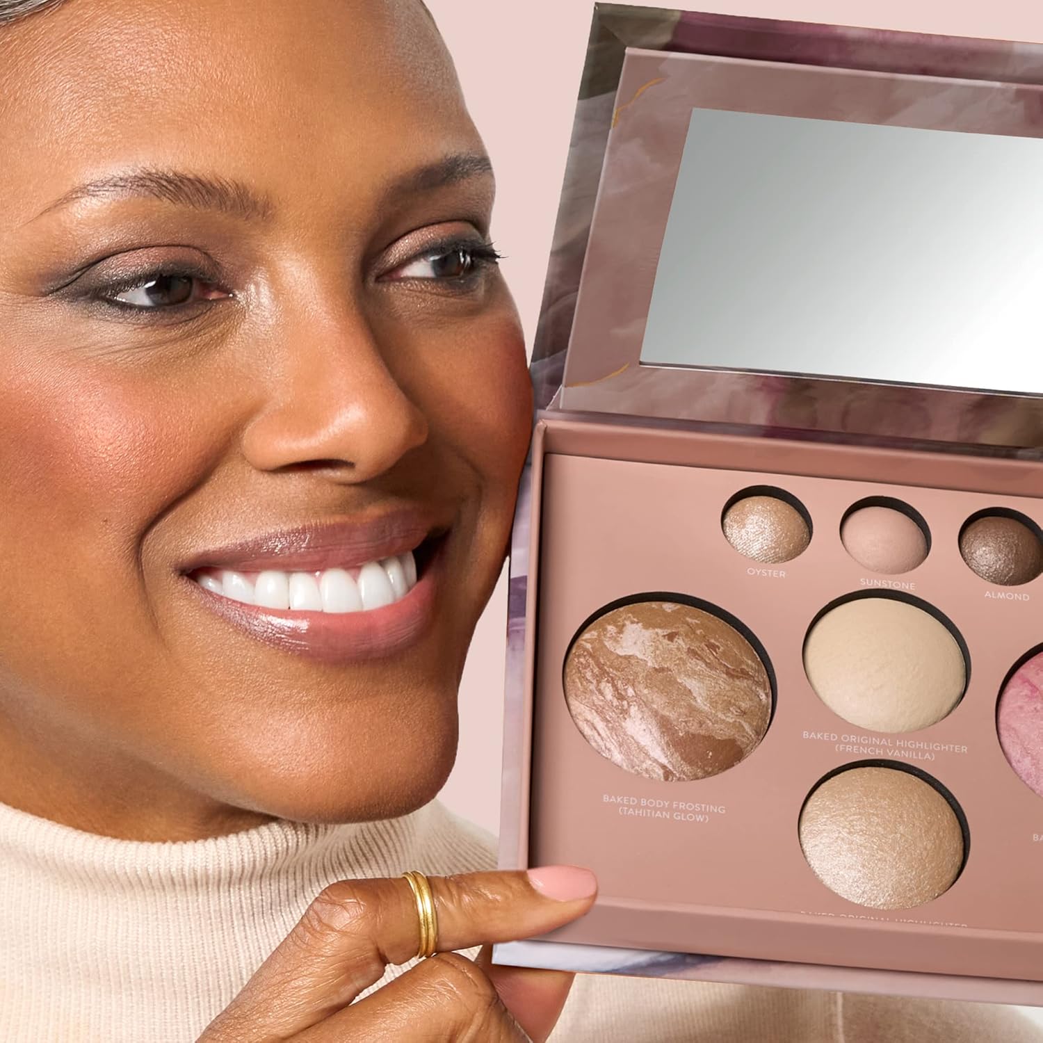 LAURA GELLER NEW YORK The Best of the Best Baked Palette - Full Size - Includes Bronzer, Blush, 2 Highlighters and 3 Eyeshadows - Travel-Friendly - Image 6
