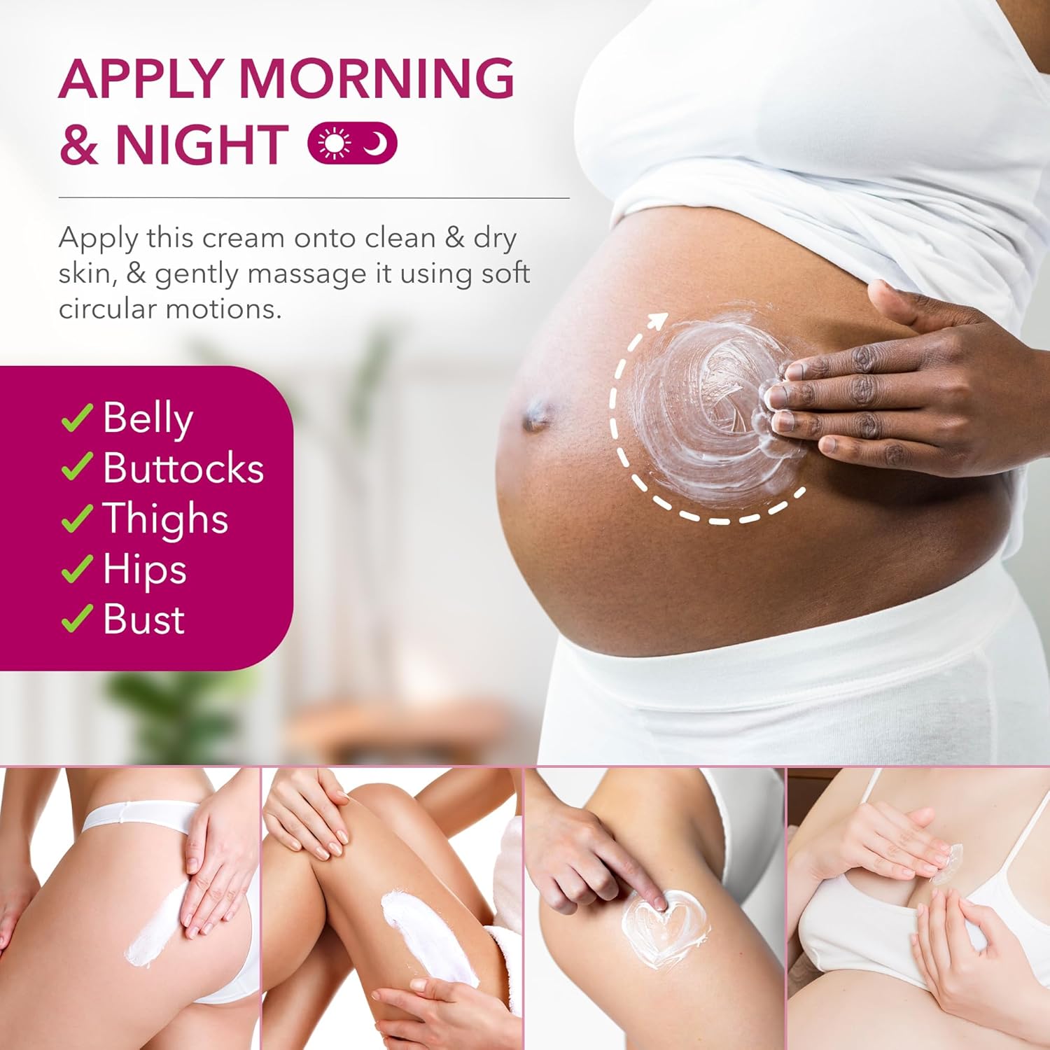 Hydrating Stretch Mark Cream, 150 ml, for Smoother, Improved Skin Appearance - Image 4