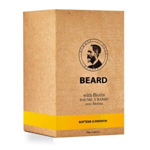 Beard Balm for Black Men: Beard Butter w/Biotin & Shea Butter, Hydrates Smoothens Softens & Thickens Facial Hair, Natural Ingredients for All