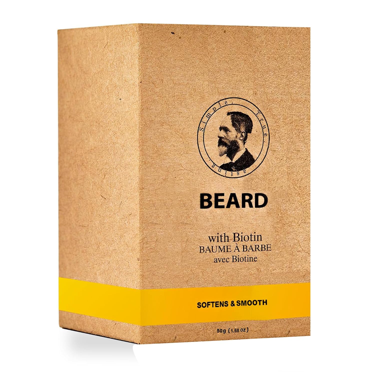 Beard Balm for Black Men: Beard Butter w/Biotin & Shea Butter, Hydrates Smoothens Softens & Thickens Facial Hair, Natural Ingredients for All