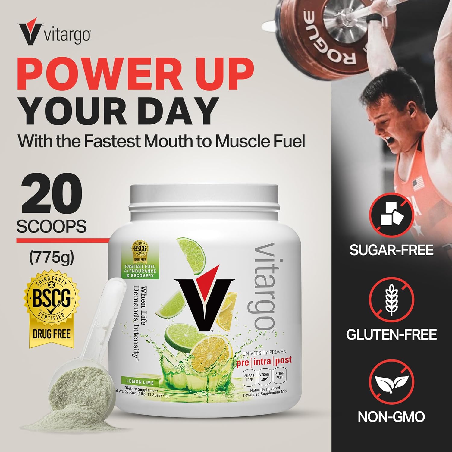 Vitargo Carbohydrate Powder | Feed Muscle Glycogen 2X Faster | 1 LB Lemon & Lime Pre Workout & Post Workout Recovery Powder| Carb Supplement for Recovery, Endurance, Gain Muscle Mass - Image 2