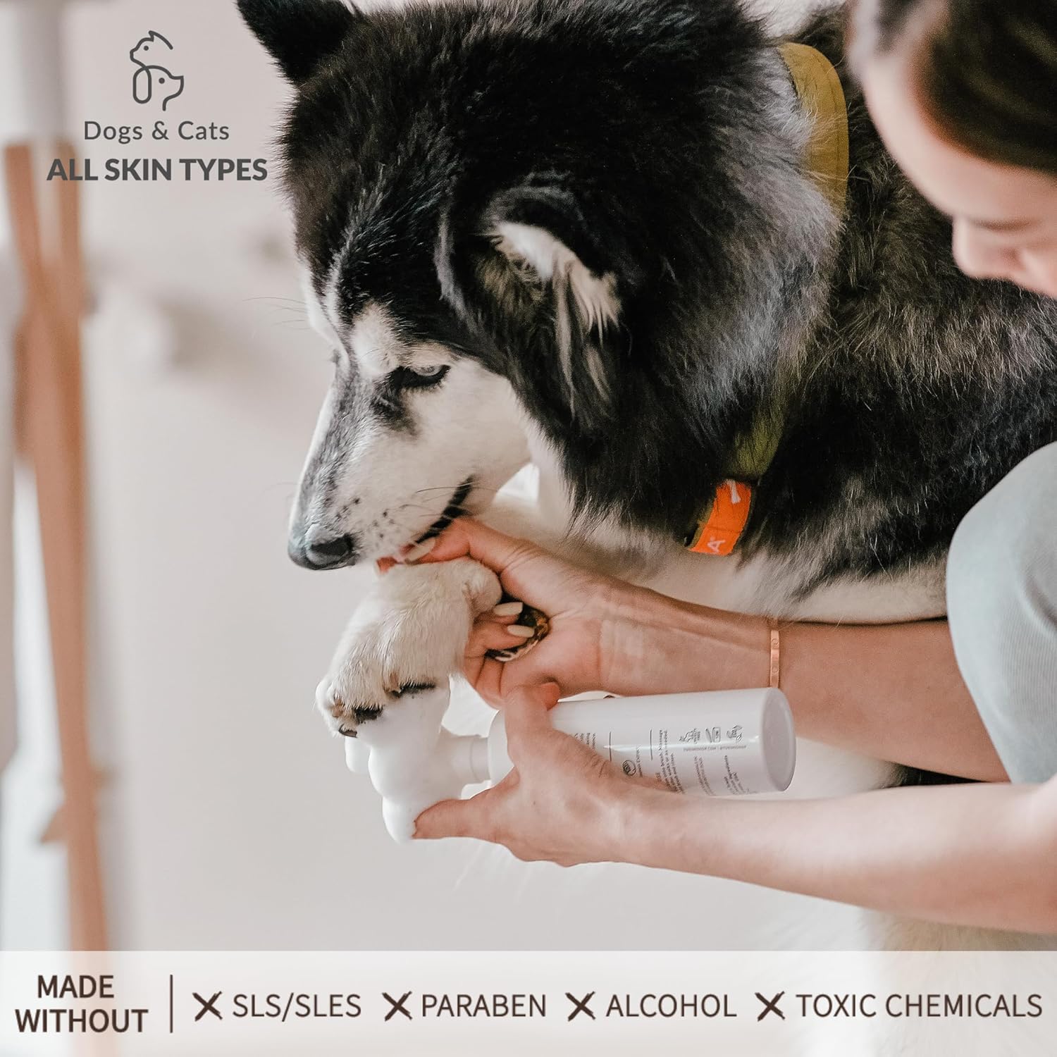 YUKIMI Premium Amino Acid Paw Cleanser with Silicone Bristle Brush for Dogs & Cats | Dermatologist Certified Hypoallergenic | Hydrating, Soothing, Deodorizing, Moisturizing | pH Balanced - 5.0 Fl Oz - Image 8