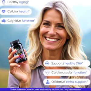 NAD Supplement. Longevity Formula with Liposomal NAD+, Trans Resveratrol, Quercetin, Berberine, Betaine Anhydrous, Grape Seed, Fisetin. NAD Resveratrol Supplement with Berberine 90 Capsules.