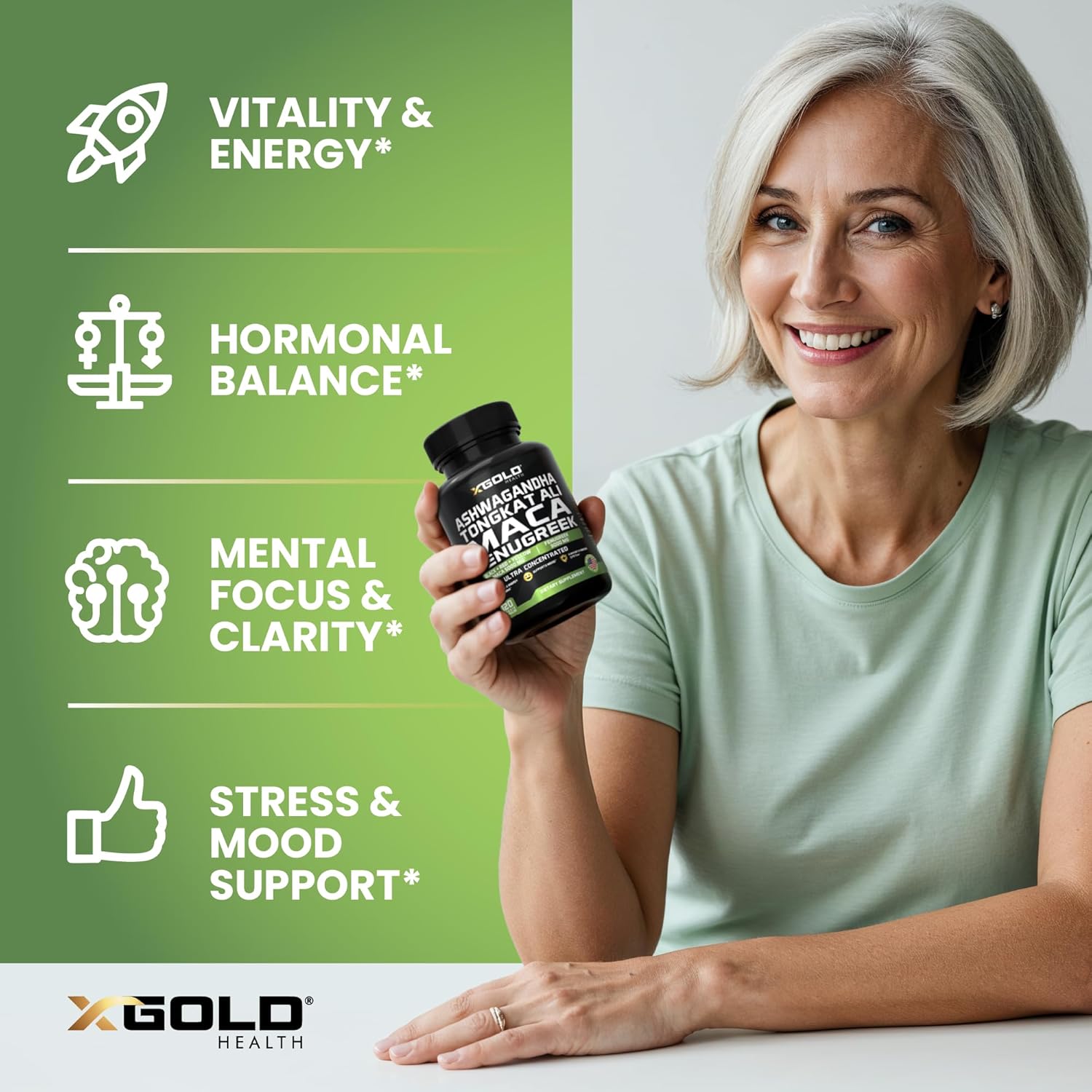 Ashwagandha 5000mg, Tongkat Ali 1000mg, Maca 5000mg, Fenugreek 3000mg Men & Women 60 Count Capsules - Image 4