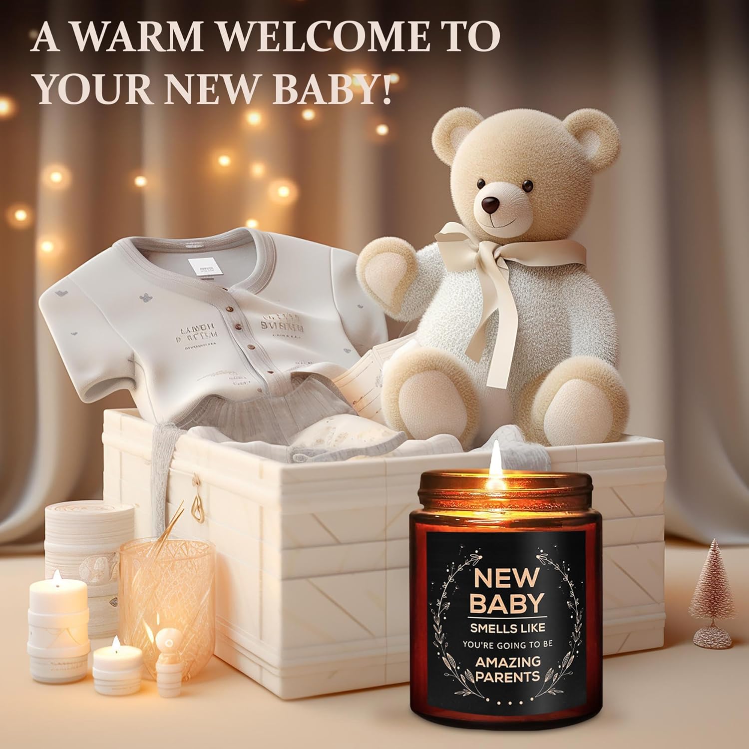 Expecting Parents' Lavender Vanilla Soy Wax Candle - Gender Reveal Gift, 8 oz - Image 7