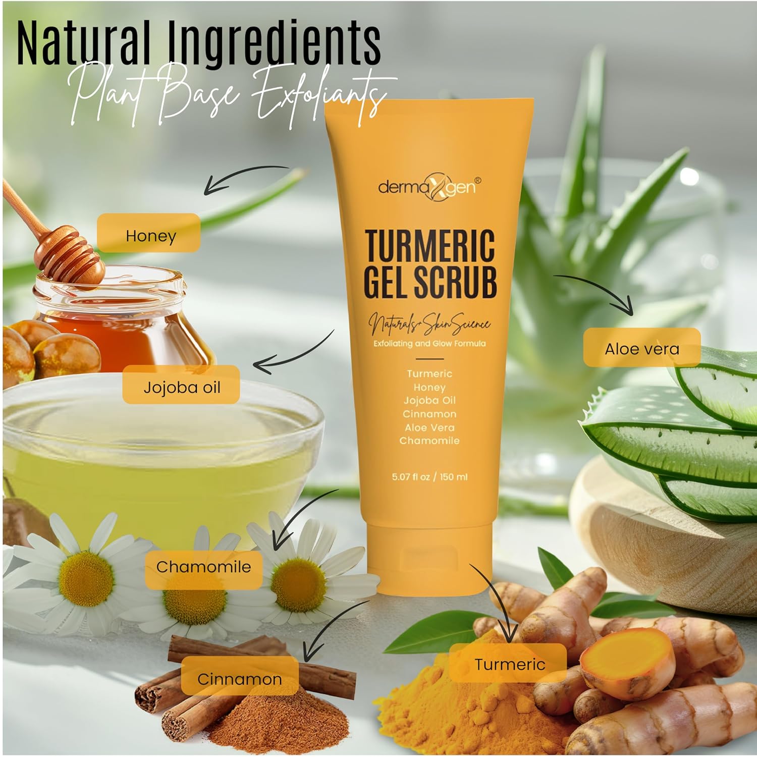 Turmeric Gel Scrub โ Exfoliate, Brighten, and Refresh Your Skin with Turmeric. Achieve a Smooth, Radiant Complexion by Removing Dead Skin Cells and Impurities for a Natural Glow - Image 6