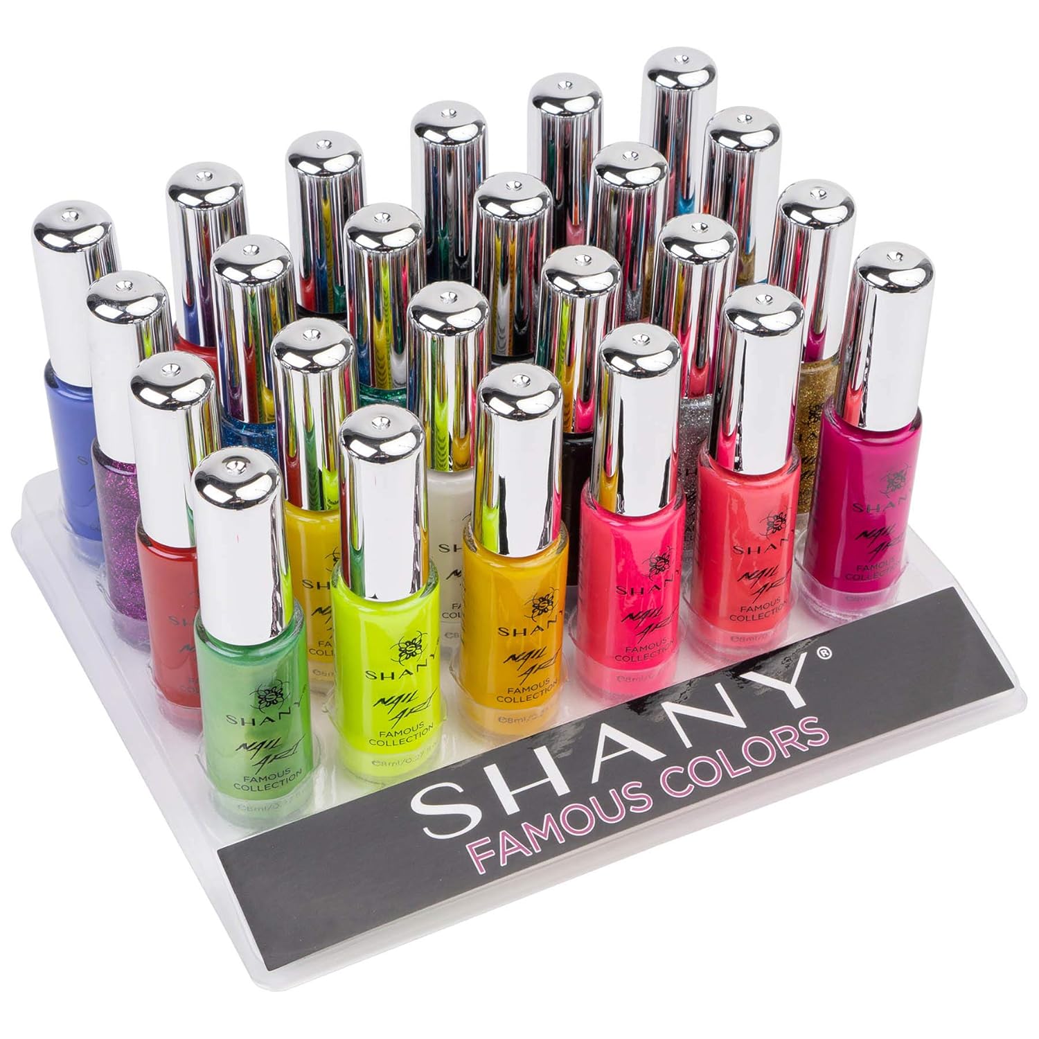 SHANY 24 Color Nail Art Glitter Metallic Neon Matte Polish Set - Image 6