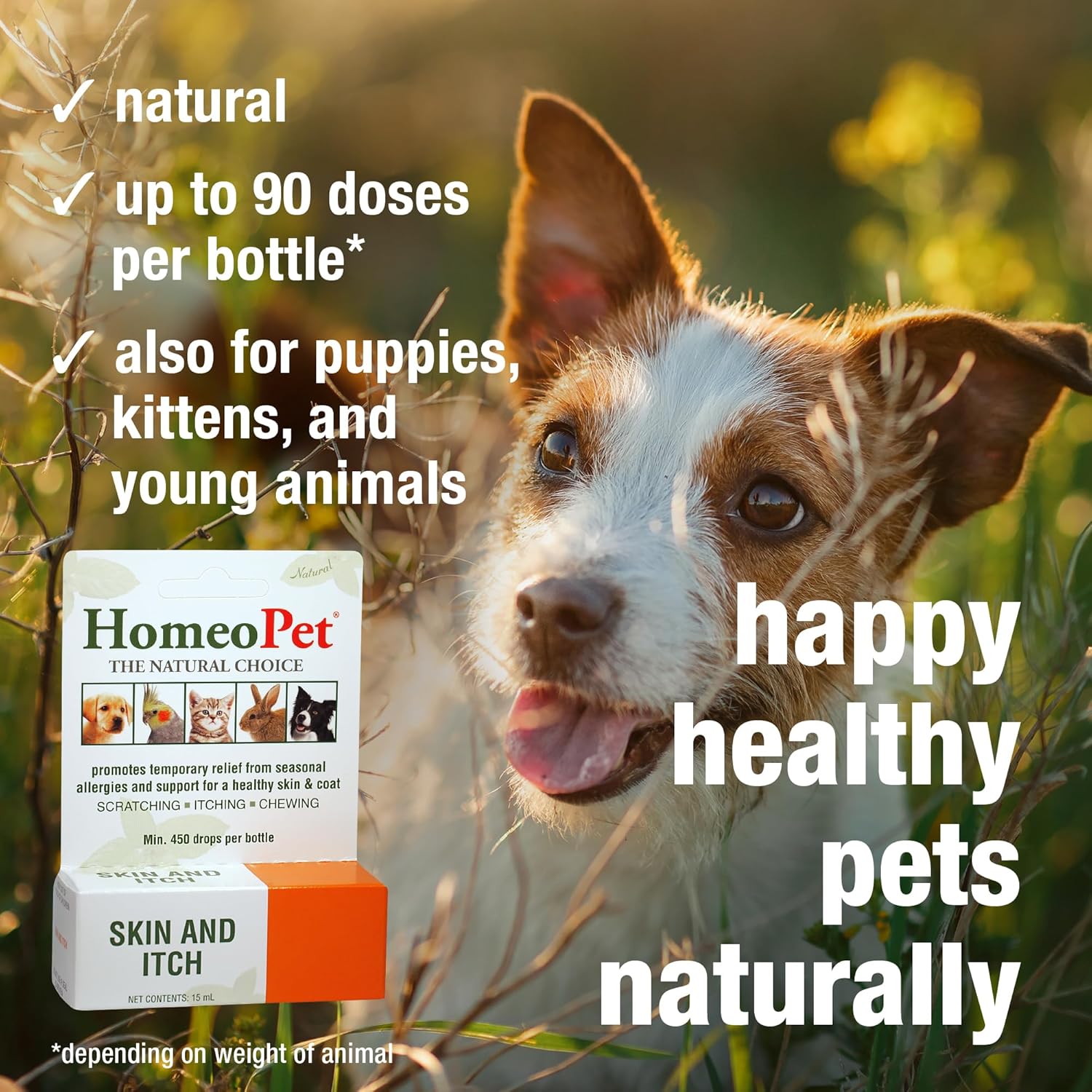 HomeoPet Skin and Itch Relief Natural Soothing Drops for Dogs and Cats, 15ml - Image 4