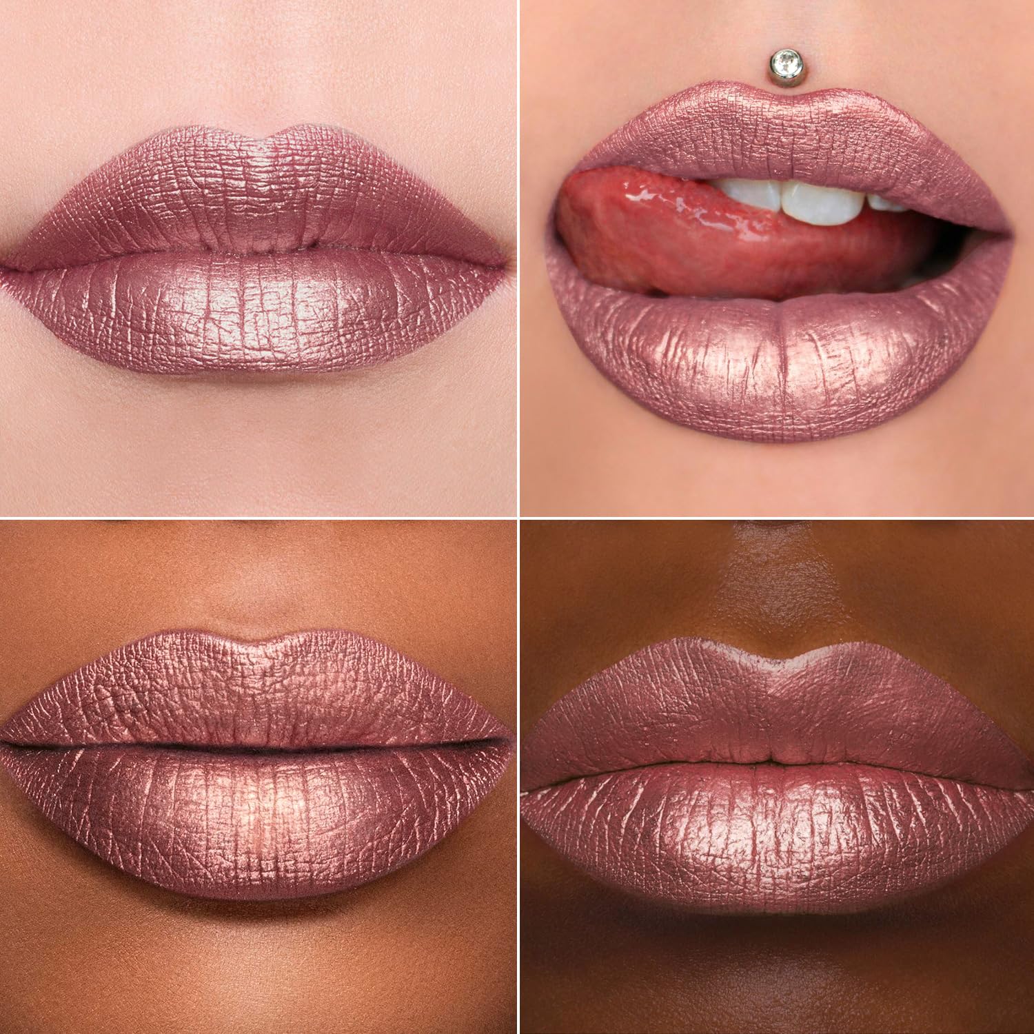 MAKI YIKA Metallic Pink Glitter Liquid Lip Gloss for Women Long Lasting 6ml Capacity - Image 2