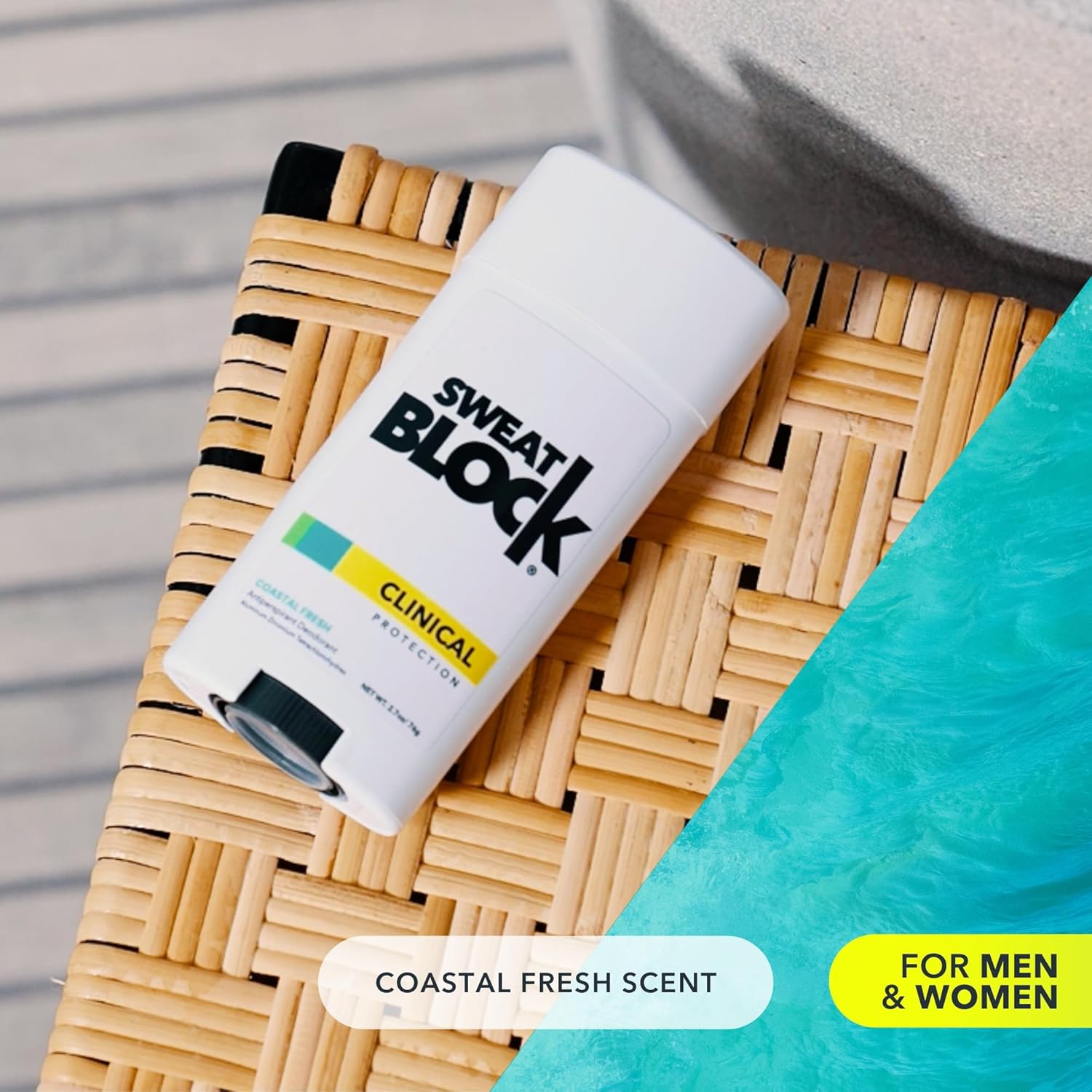SweatBlock Clinical Strength Deodorant Antiperspirant for Men and Women Coastal Fresh Scent 48 Hour Protection Against Sweat and Odor Designed for High Heat and Stress Long-Lasting Freshness - Image 5