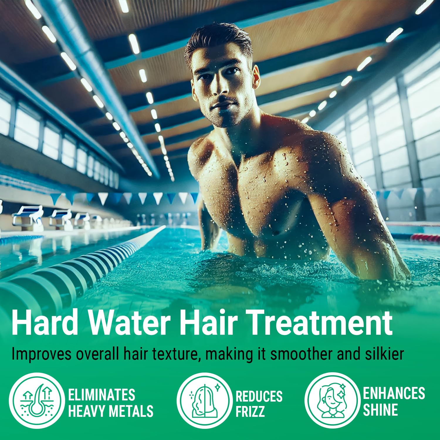 Chelating Metal Detox Hair Mask - Ion Hair Mask with Chelactik-3 & Rosemary Oil, Hair Build Up Remover for Hard Water Hair Treatments, Swimmers & Color-Treated Hair - 8.45 fl oz - Image 2