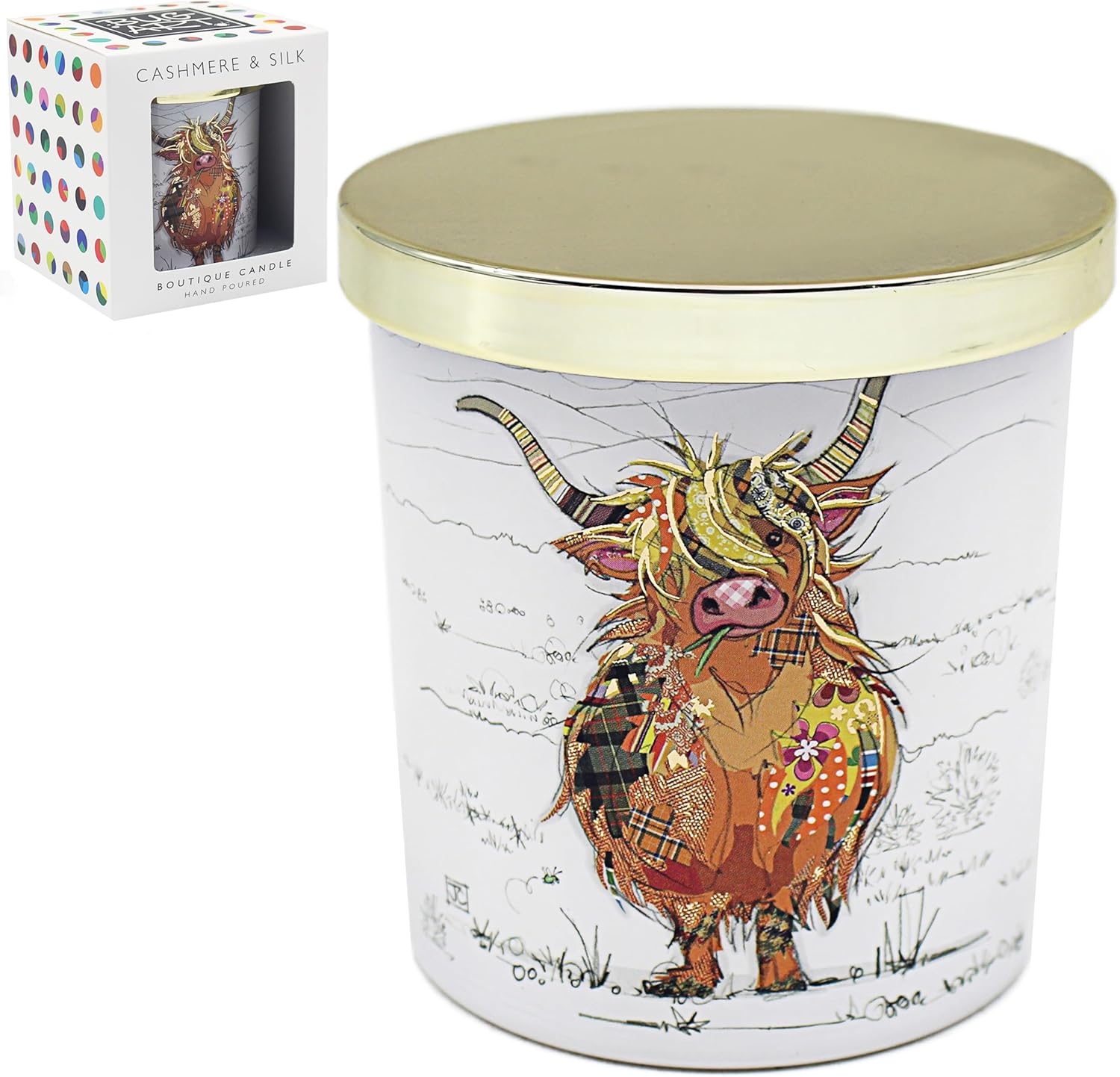 L&P Home & Gifts Kooks Highland Cow Scented Candle 7 oz Ceramic Decorative Accent - Image 2