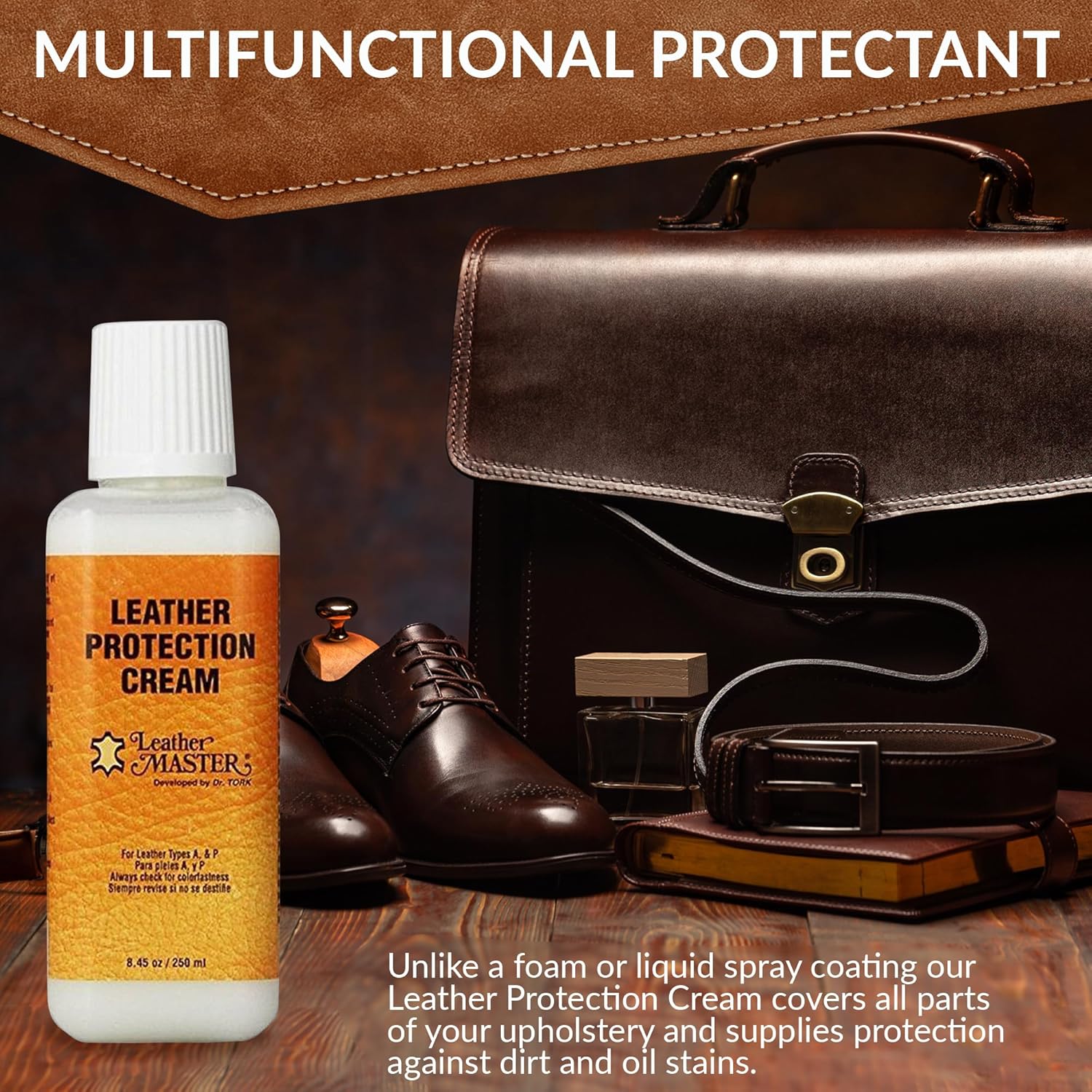 LEATHER MASTER 250ml All-Purpose Leather Cleaner, Conditioner, and Protection Cream - Image 3