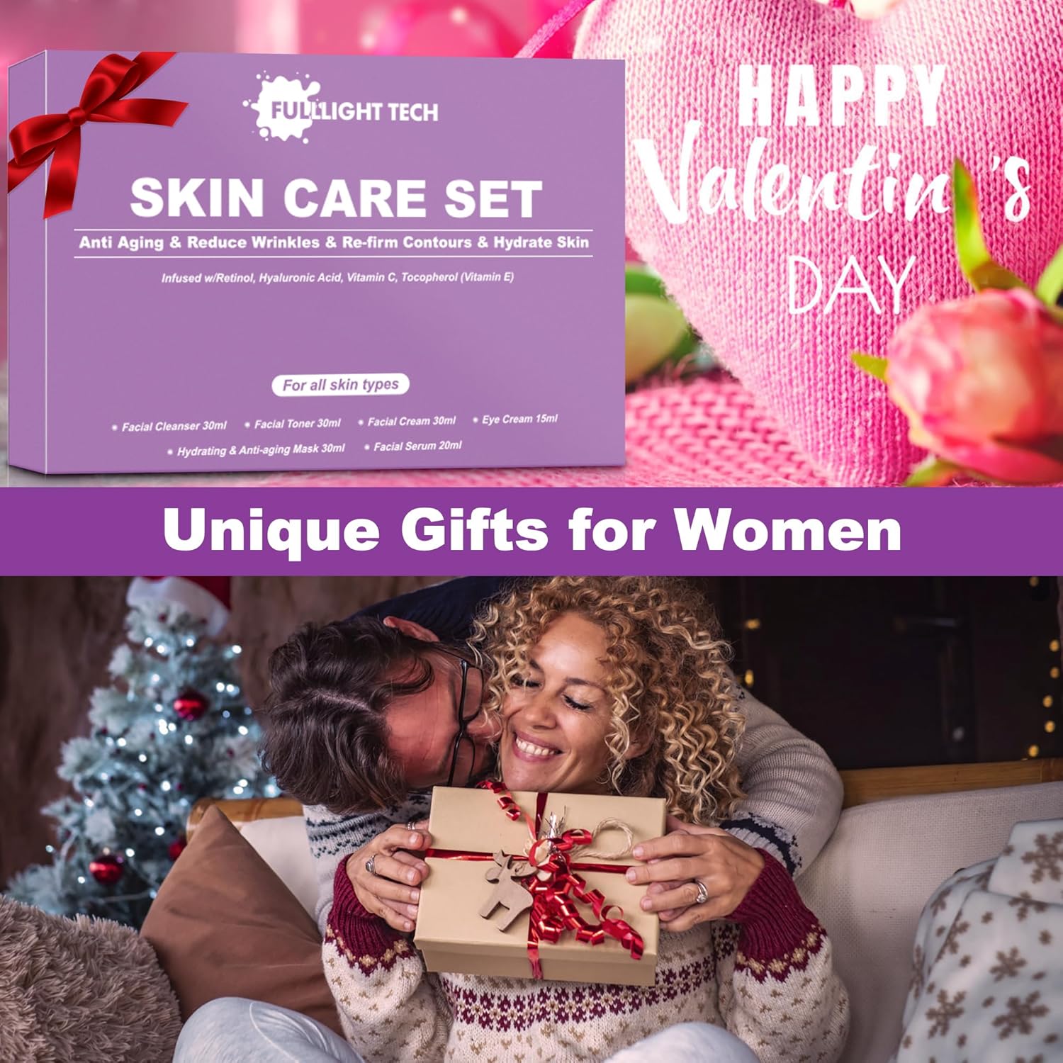 Skin Care Set,Gentle Anti-aging Skin Care Kit,Hydrate, Moisturize Skin,Facial Skin Care Routine Kit Women Teen Girls Travel Skincare Gift Set,Women Mom Gifts for Christmas Valentines Birthday Gift Her - Image 7