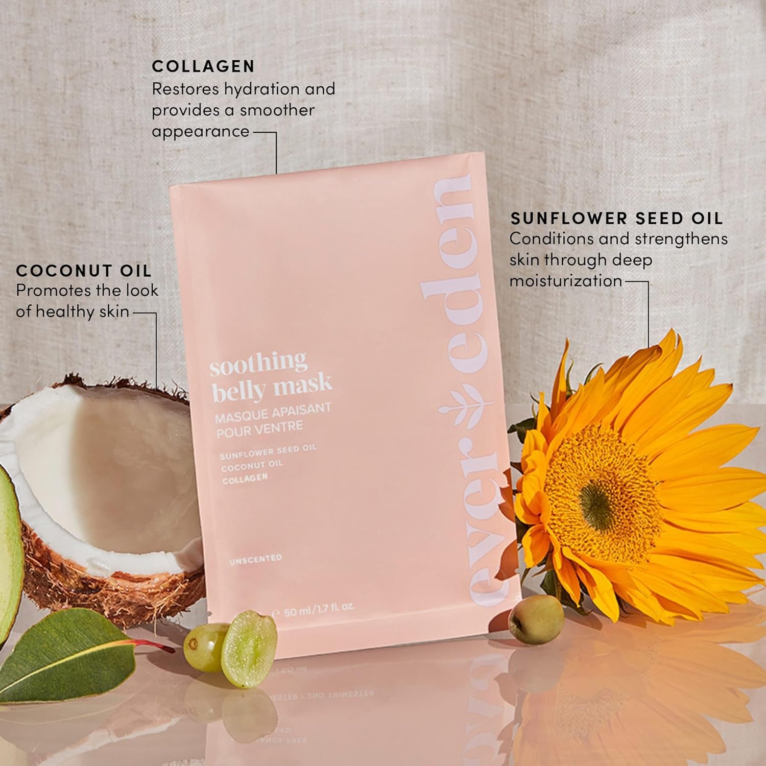 Evereden Soothing Belly Mask for Stretch Marks - One Size | 1 count | Belly Mask for Pregnancy | Clean Pregnancy Skincare | Non-toxic and Fragrance Free - Image 4