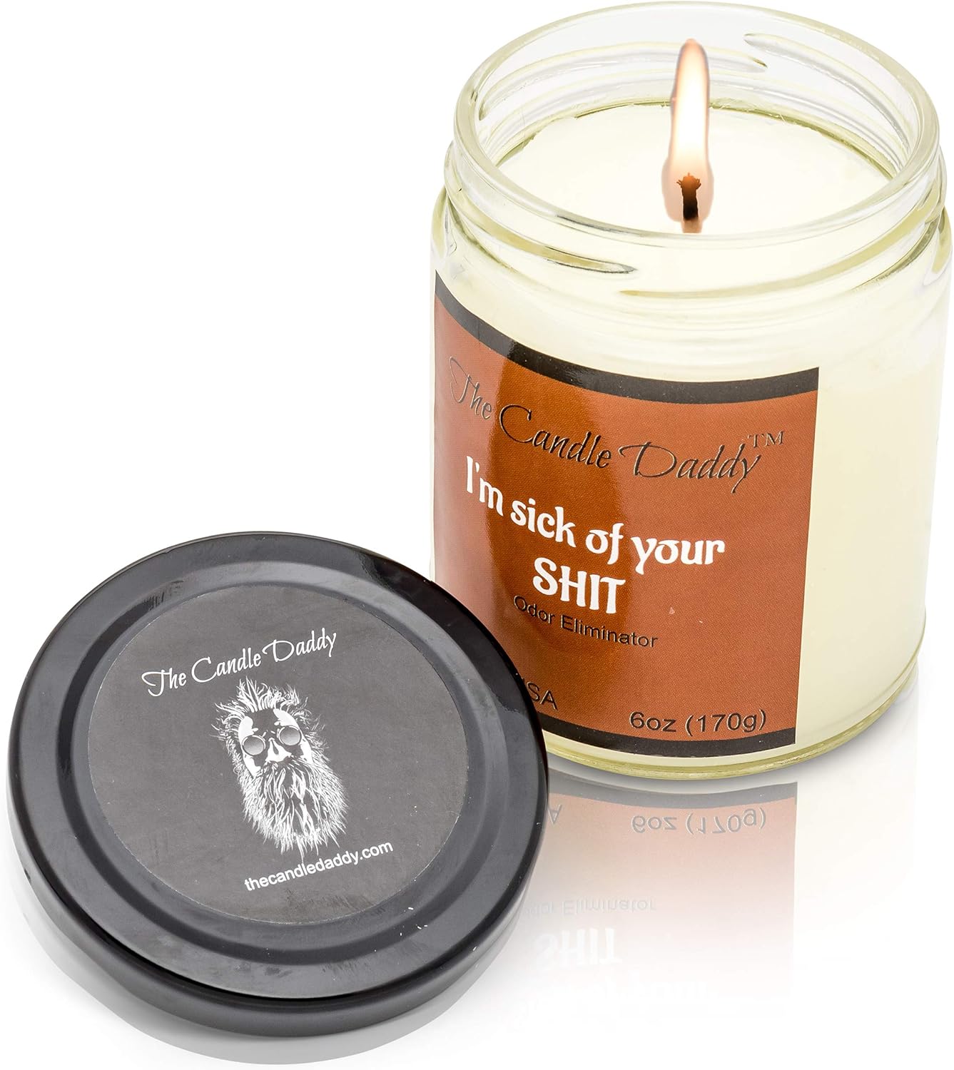The Candle Daddy 6 oz "I'm Sick of Your Shit" Candle Fresh Scent 40 Hour Burn Time - Image 3